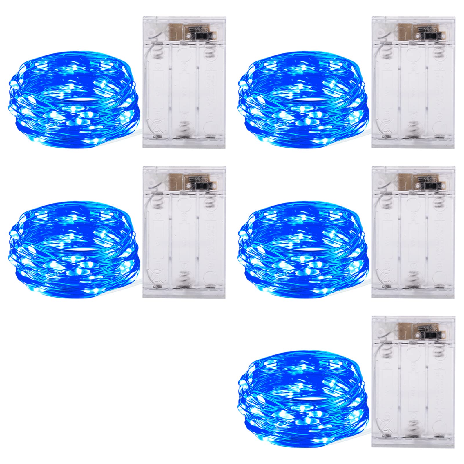 5 Pack 7 FT 20 LED Fairy Lights Battery Operated with Timer, Waterproof Silver Wire String Lights for Christmas, Wedding, Party, Bedroom & Home Decor - Perfect for Indoor and Outdoor Decoration, Holiday Lighting, and Romantic Ambiance