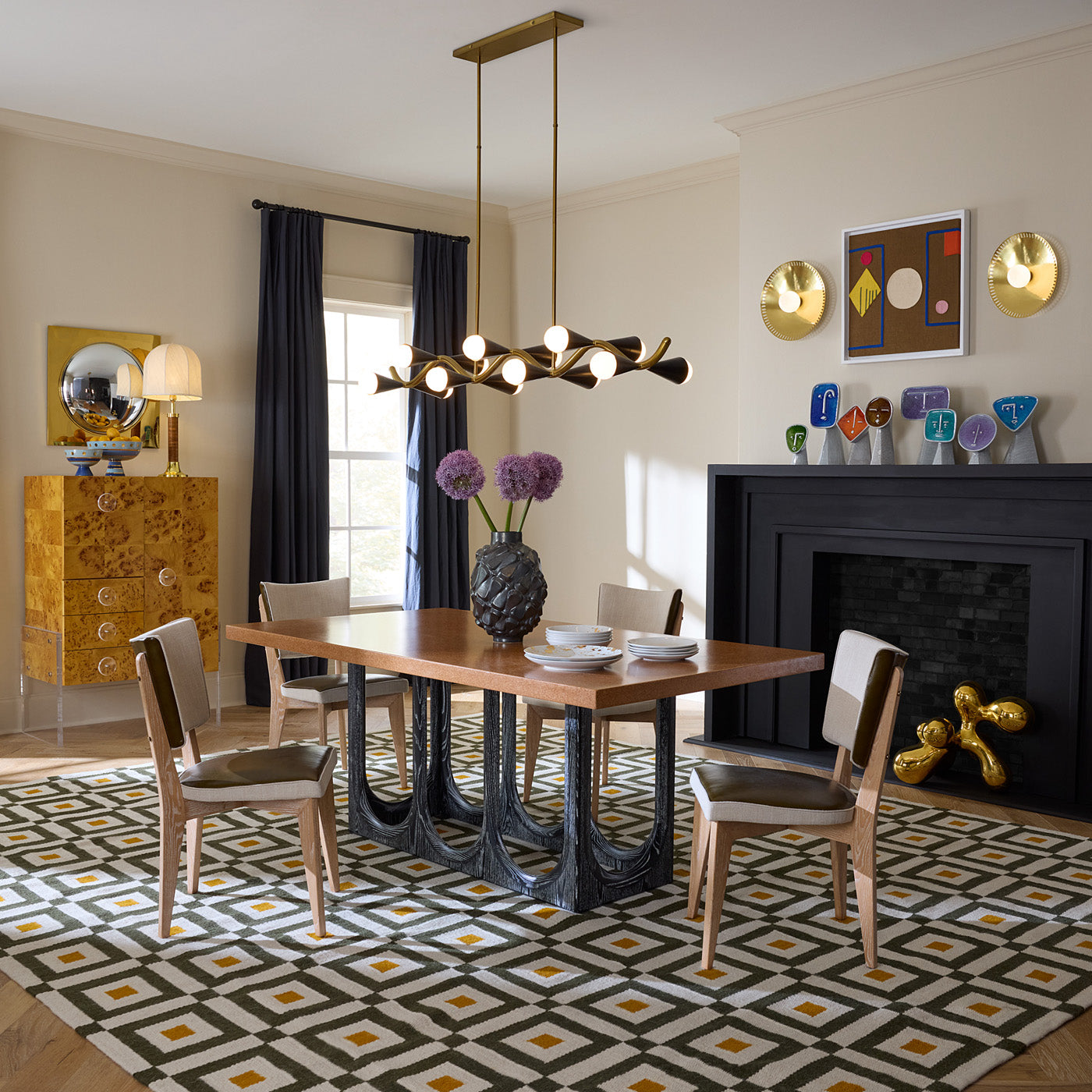 Premium Coliseum Dining Table - Modern Solid Wood Kitchen Table for 6-8 People - Perfect for Family Dinners & Entertaining Guests