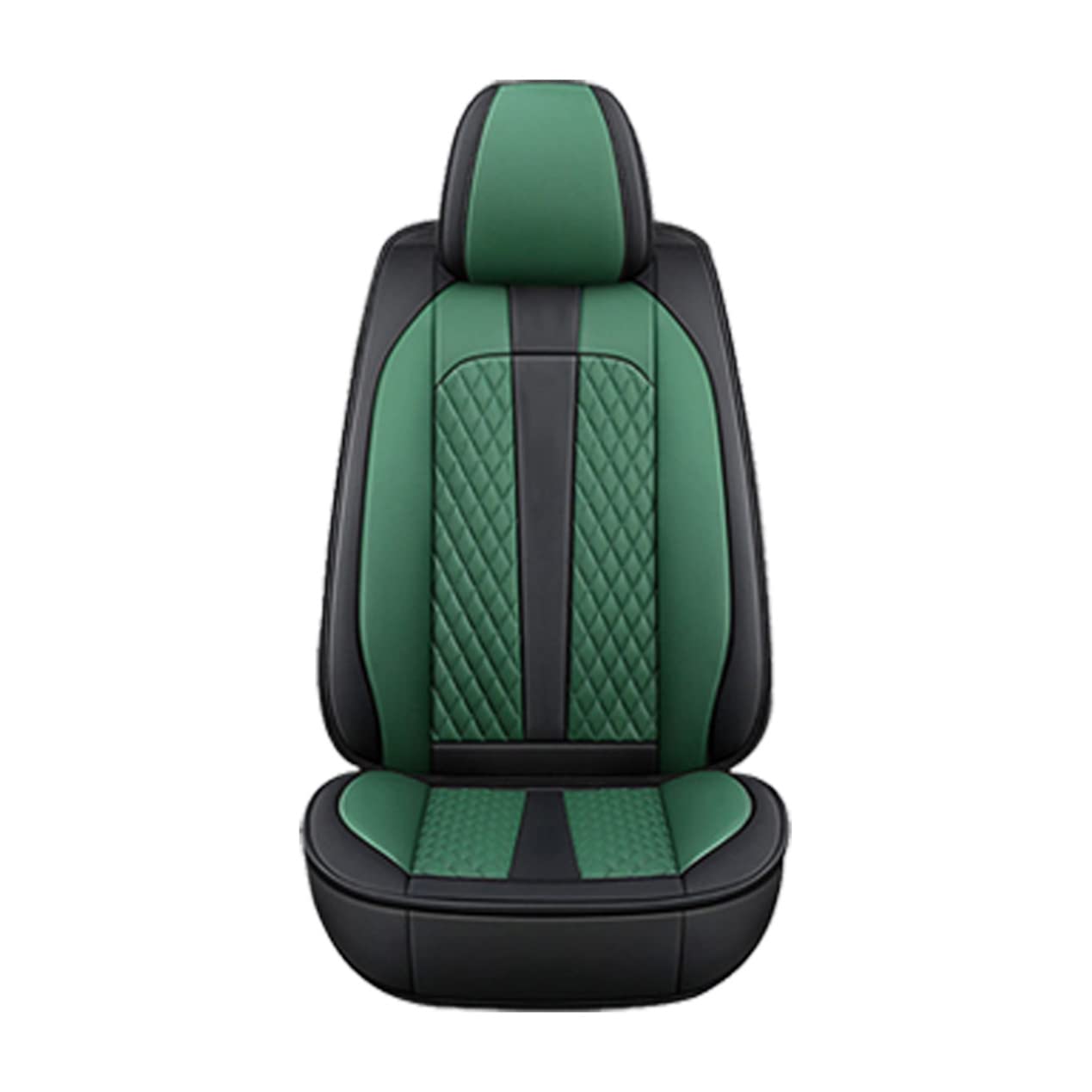 Premium PU Leather Car Seat Covers for Acura RLX 2014-2020 - Airbag Compatible, Black & Green Auto Seat Protectors | Perfect for Daily Commuting & Road Trips
