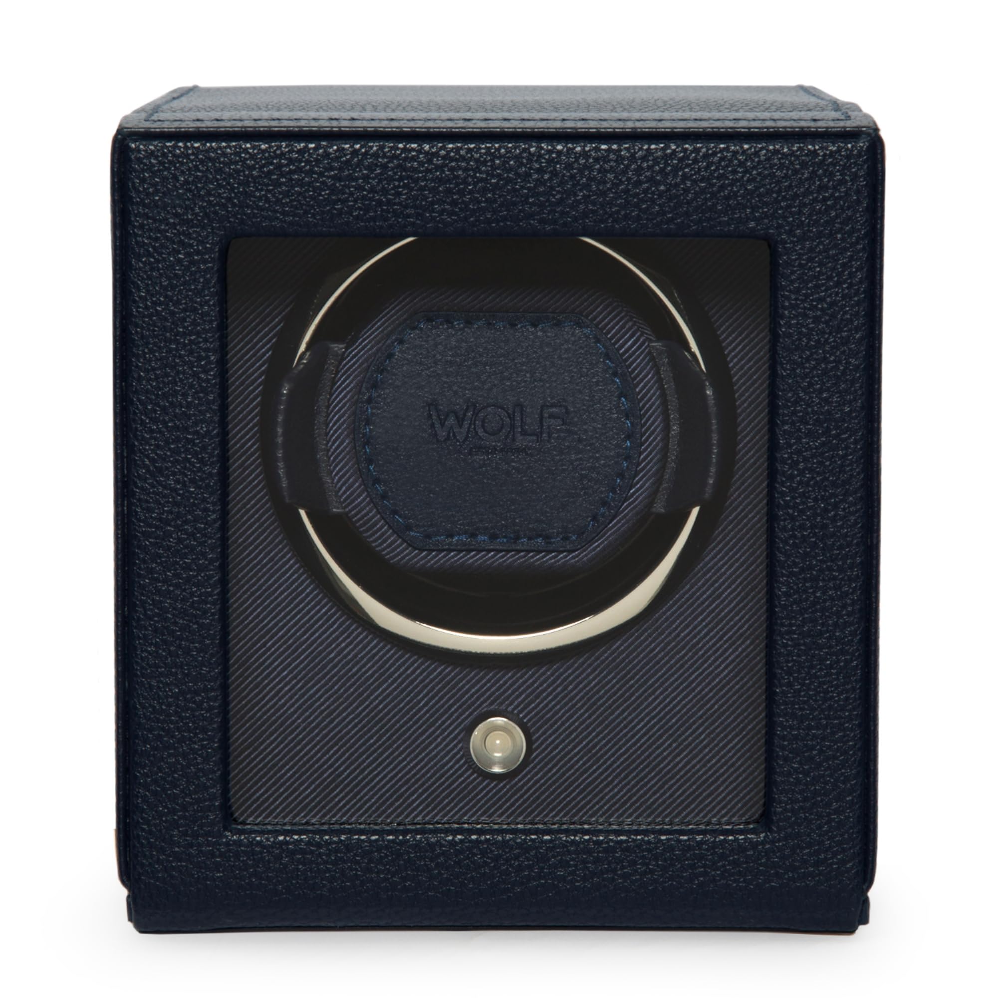 Wolf Cub Single Watch Winder with Glass Cover - Automatic Watch Storage & Display Case for Men | Perfect for Luxury Watch Collection, Nightstand Display & Travel Protection