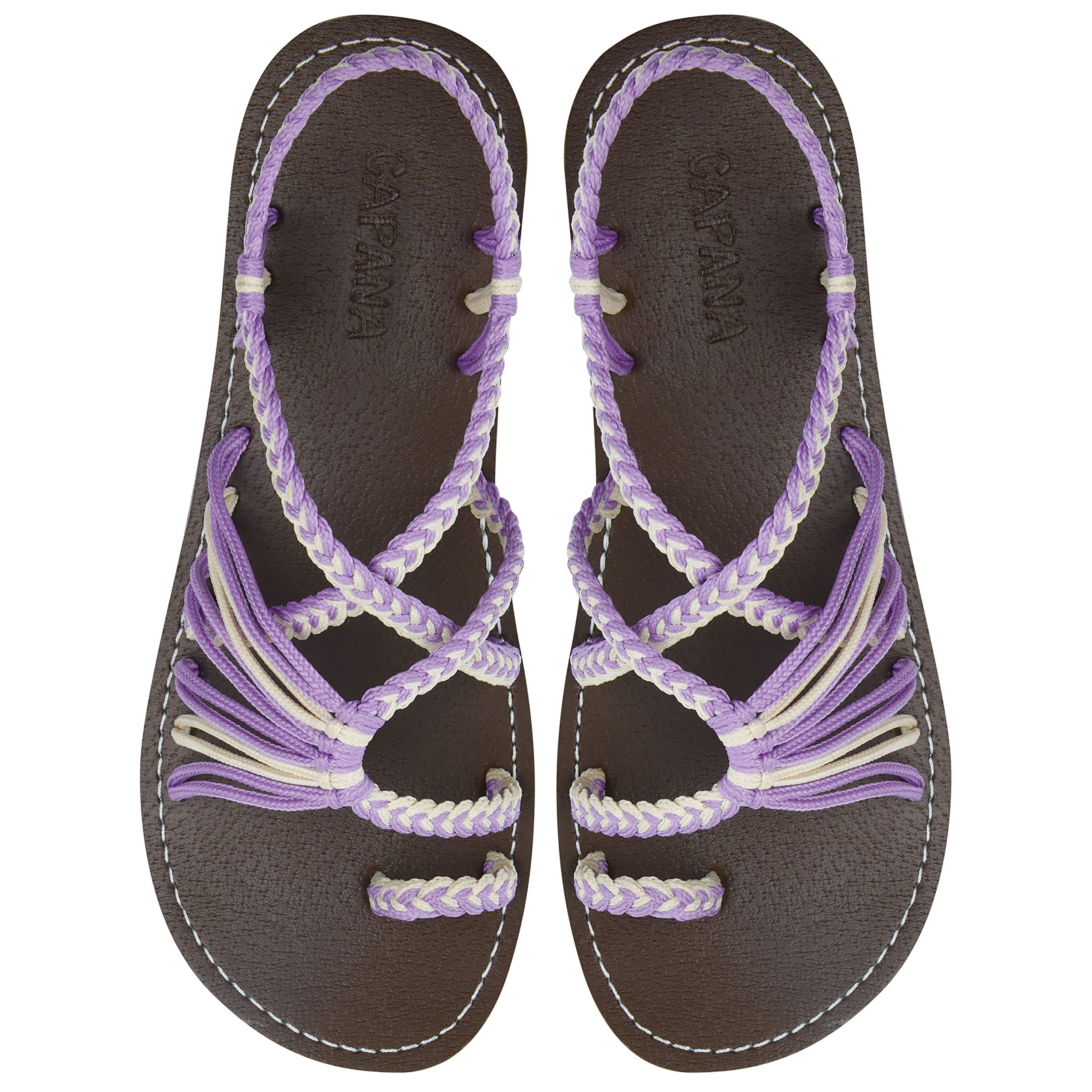 Handwoven Women's Flat Sandals - Boho Strappy Sandals for Walking, Beach & Water Activities | Comfortable Braided Rope Sandals for Summer Outfits & Vacation Wear