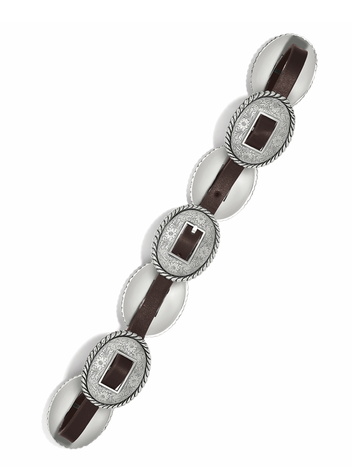 Brighton 5583L Ladies Fandango Concho Belt - Genuine Leather Western Style Belt with Silver Conchos for Women - Perfect for Cowgirl Outfits, Country Concerts & Western Fashion