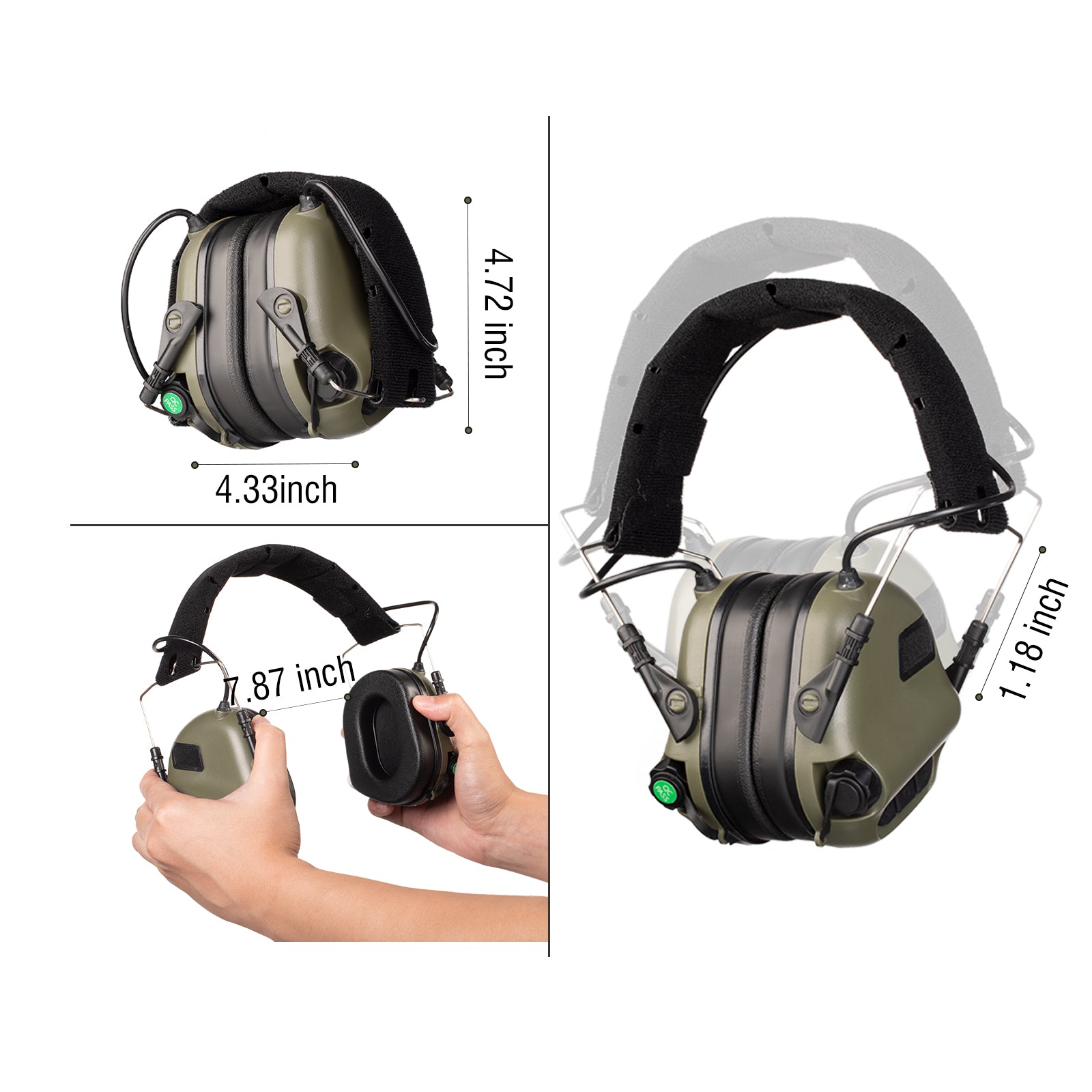 Raddy S22 Electronic Shooting Earmuffs - NRR 22dB Noise Canceling & Sound Amplification for Hunting, Shooting Range & Outdoor Sports (Discontinued)