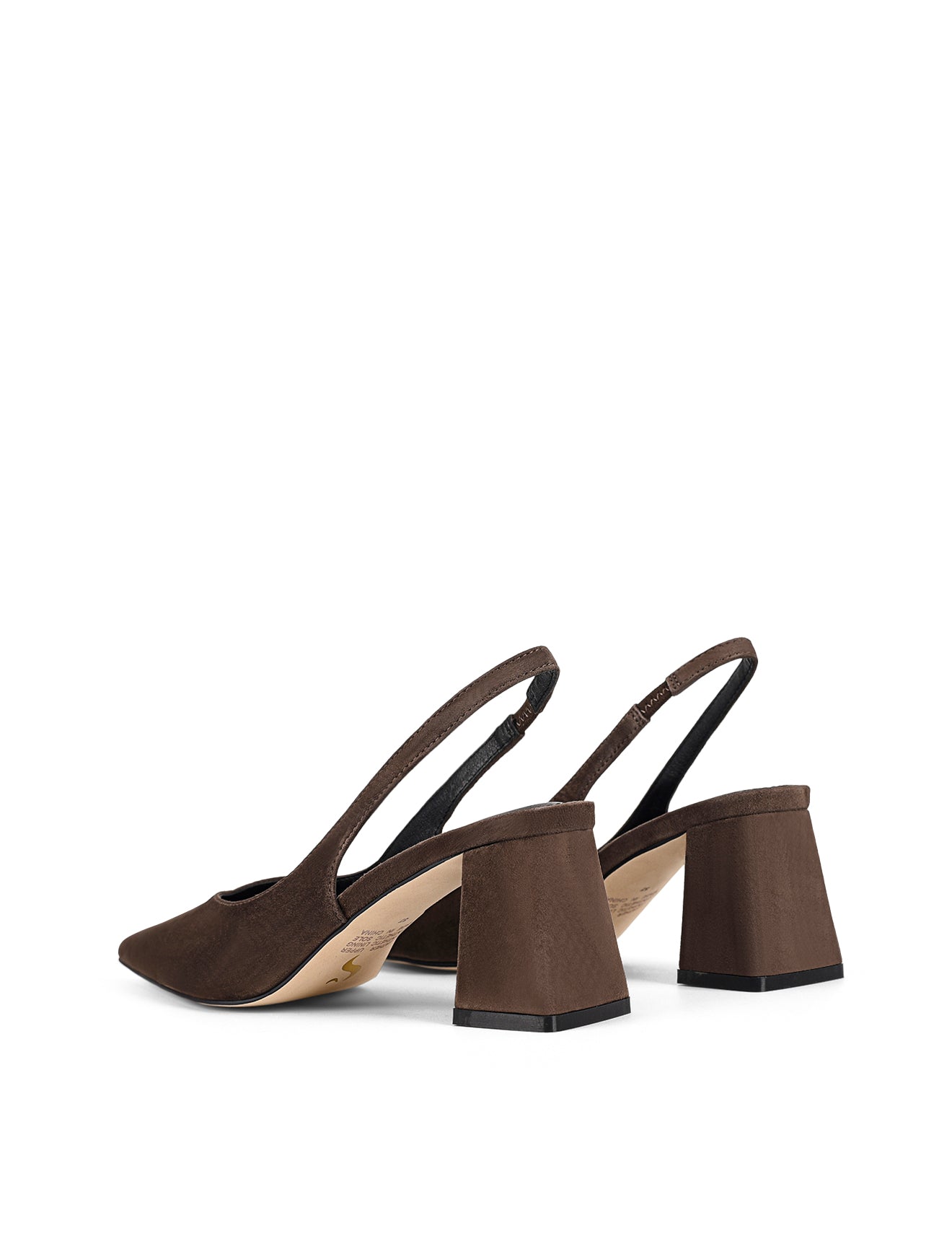 Yankee Slingback Block Heel Shoes - Chocolate Brown Suede Pumps for Women | Comfortable & Stylish Heels for Office, Party & Special Occasions