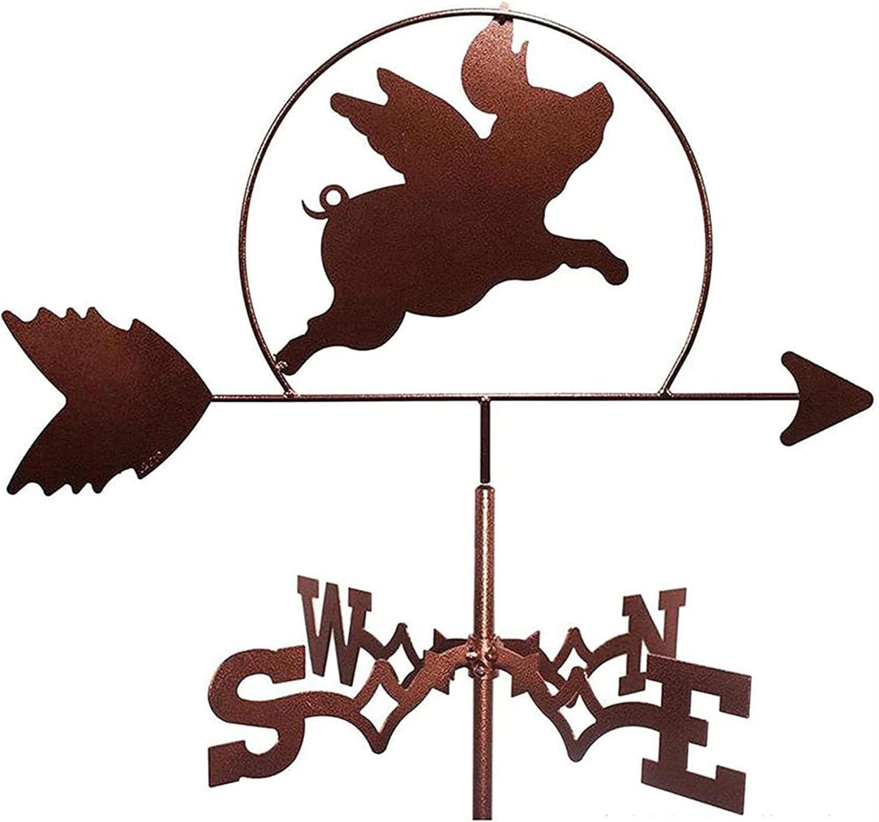 Stainless Steel Weather Vane for Roof - Durable Metal Wind Direction Indicator with Retro Design for Farm, Garden & Yard - Perfect for Outdoor Decoration & Wind Measurement