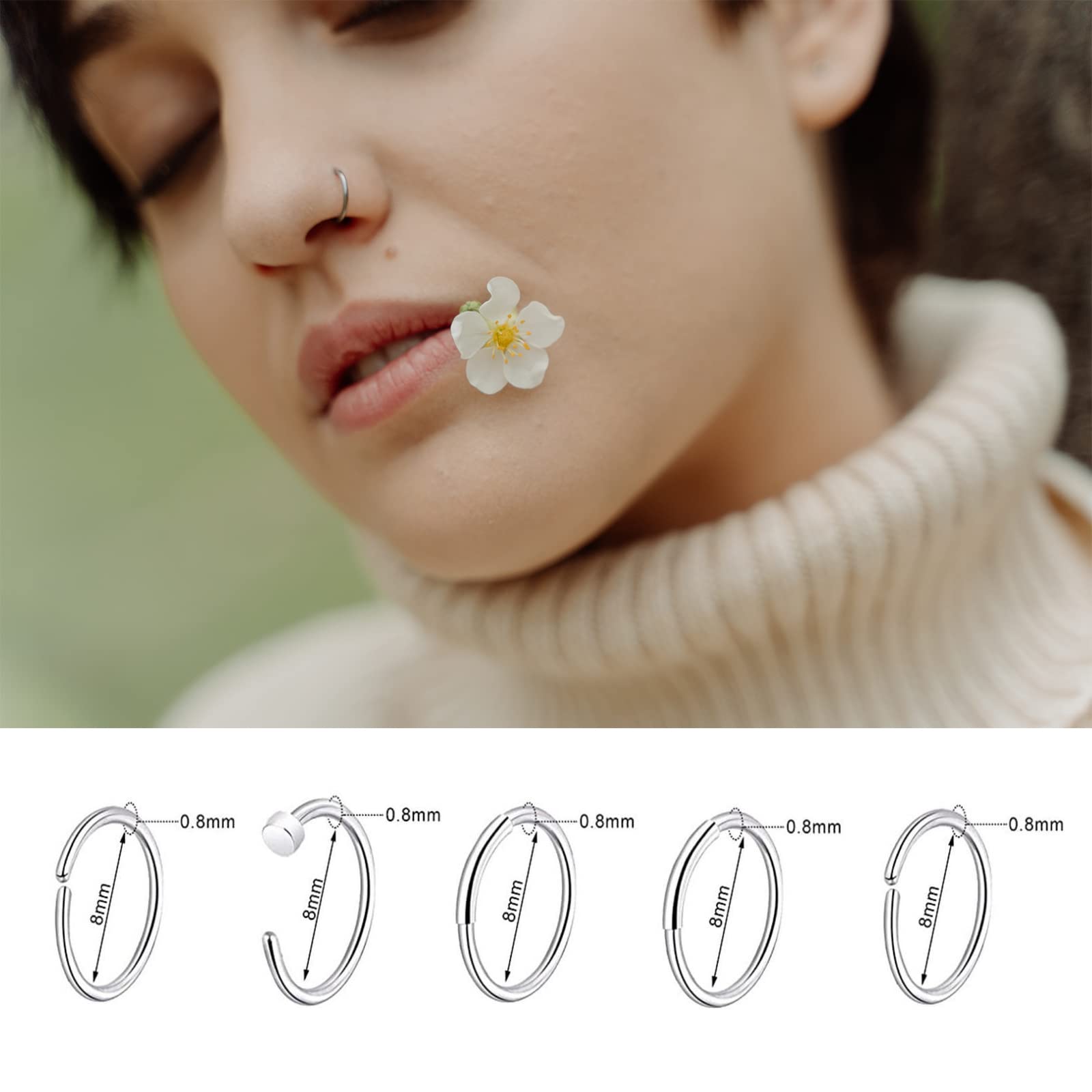 36PCS Professional Body Piercing Kit - 20G Surgical Steel Needles, Clamps & Jewelry for Belly, Tongue, Tragus, Lip, Nose Piercing - Safe DIY Body Jewelry Set for Home or Studio Use
