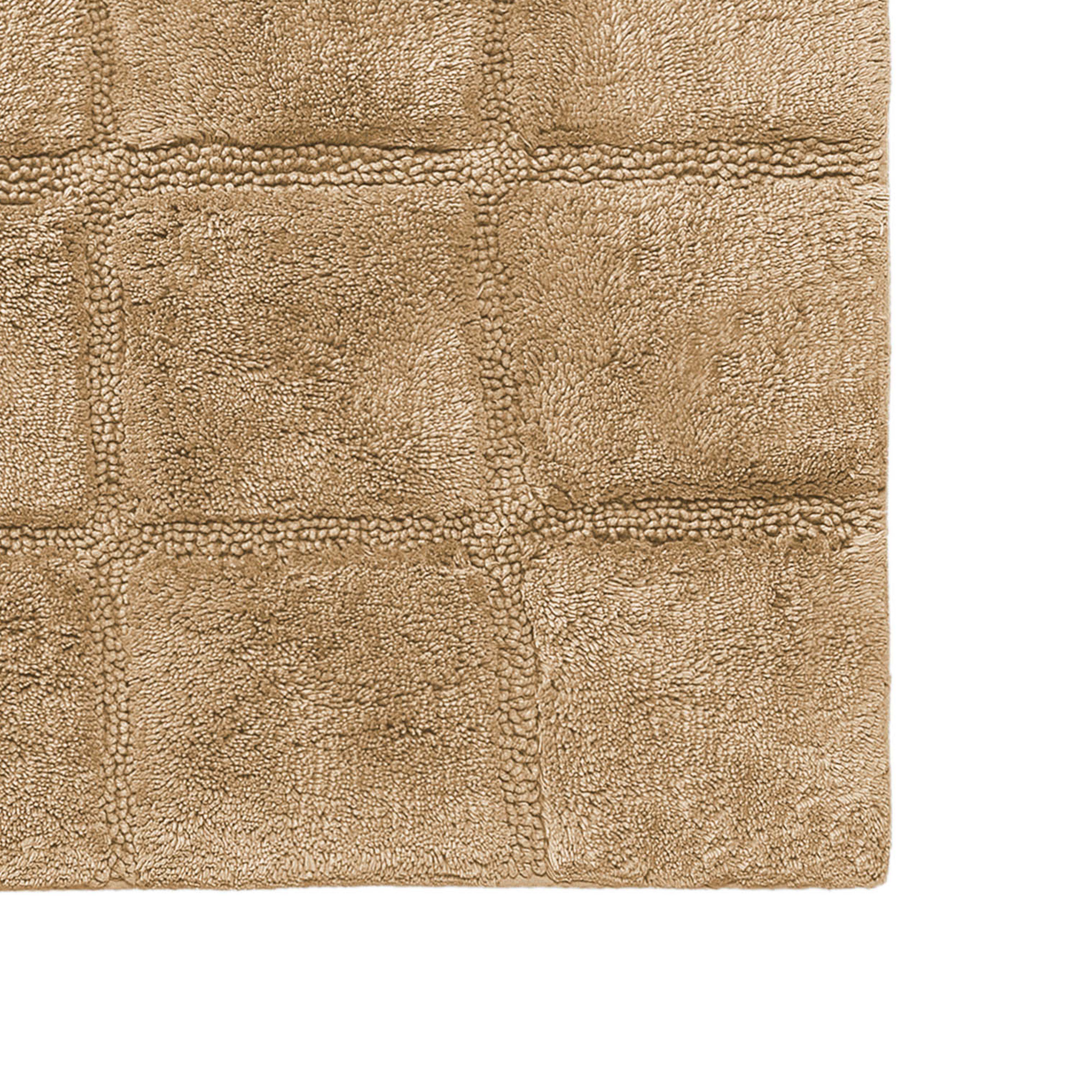 Premium 2-Piece Cotton Bath Rug Set - Soft, Non-Slip Checkered Design for Bathroom Safety and Comfort - Perfect for Bathroom, Shower, and Vanity Areas