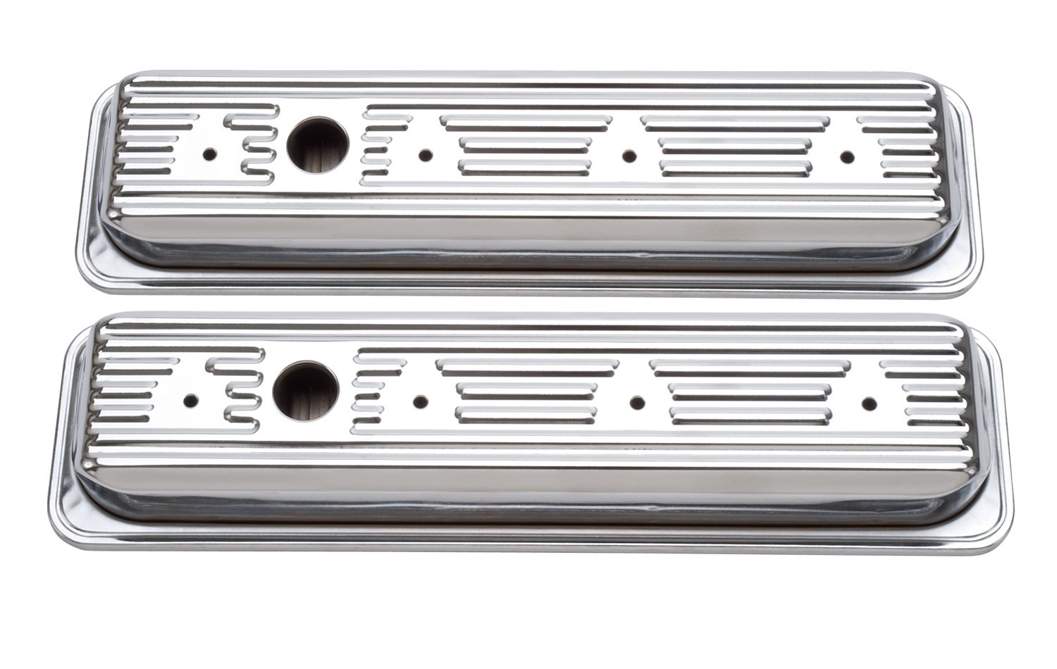 Edelbrock 4446 Aluminum Engine Valve Cover - High Performance, Durable & Lightweight - Perfect for Chevy, Ford & Dodge Muscle Cars & Hot Rods