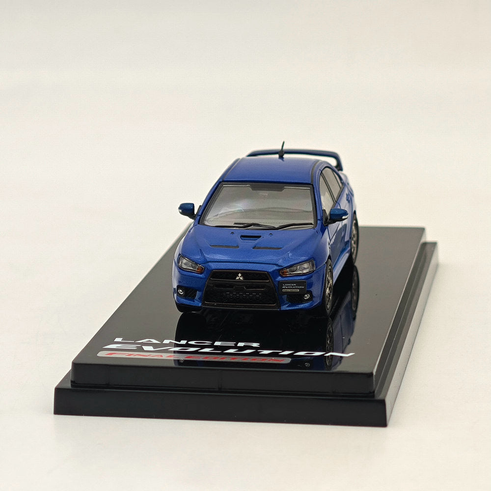 1/64 Mitsubishi Lancer Evolution X Final Edition Diecast Model Car with Engine Display - Lightning Blue Mica - Limited Collector's Edition (HJ642053ABL) | Perfect for Car Enthusiasts, Model Collectors, and Display Shelves