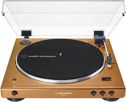 Audio Technica AT LP60XBT-GD Bluetooth Wireless Turntable - Limited Gold Edition | Wireless Vinyl Record Player with Built-in Speakers | Perfect for Home Listening & Retro Music Lovers