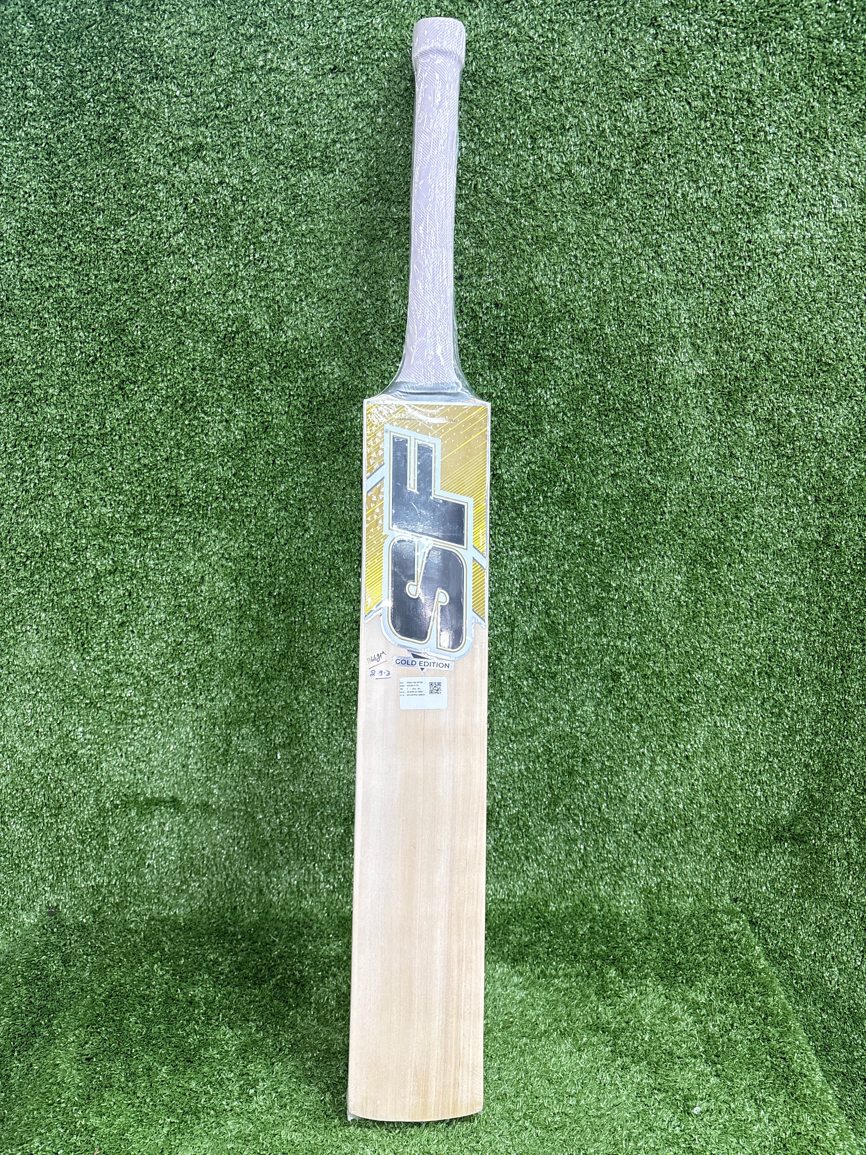 Premium SF Gold Edition Kashmir Willow Cricket Bat - Lightweight & Durable for Professional & Casual Play - Perfect for Matches, Practice & Backyard Games