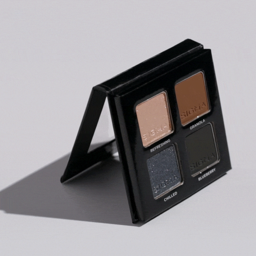 Blueberry Parfait Eyeshadow Quad - 4 Shade Matte & Shimmer Palette for Everyday & Party Makeup | Vegan & Cruelty-Free