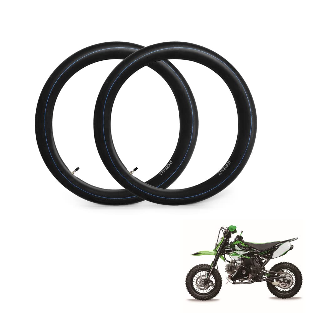 GARVEE 2-Pack 2.75/3.00-21 Heavy Duty Dirt Bike Inner Tubes - 80/100-21 Motorcycle Tire Tube Replacement for Honda CR250R CRF450R XR200 XR250 & Yamaha YZ125 TTR230 TTR250 - Off-Road & Trail Riding Accessories