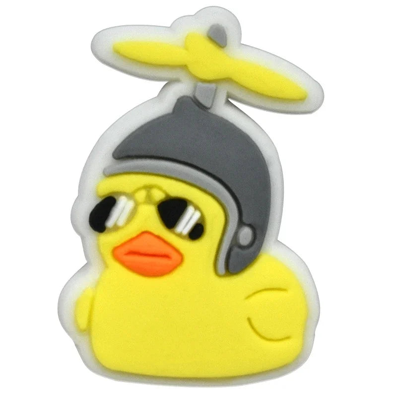 Duck Shoe Charms for Crocs & Sandals - Cute Decor Pins for Kids, Boys, Girls, Men & Women - Perfect for Clogs, Jeans & Buckle Shoes - Fun Accessories for School, Parties & Everyday Wear