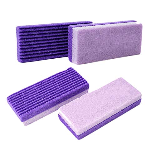 Orton 4Pcs Foot Pumice Stone Sponge - Callus Remover & Exfoliator for Hard Dead Skin - Pedicure Scrubber for Smooth Feet - Perfect for Home Spa, Bath & Shower Use