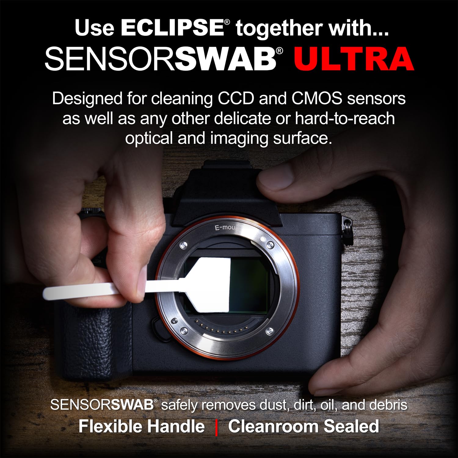 **17mm APS-C Sensor Cleaning Kit - 12 Swabs with Dropper Tip (59ml/2oz) for DSLR & Mirrorless Cameras - Perfect for Eclipse Sensor Cleaning & Dust Removal**    *(Ideal for Professional Photographers & Camera Maintenance at Home or Studio)*