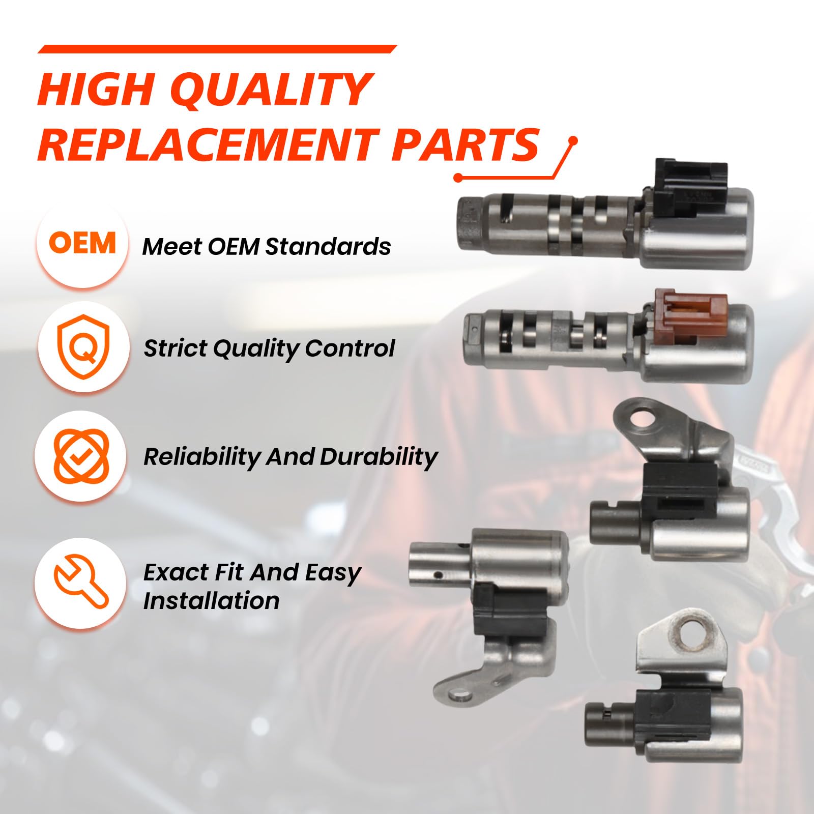 5PCS U340E CTV Transmission Solenoid Kit - Compatible with Toyota Corolla 2009-2015, Echo, Celica, Scion Yaris xB 1.5L 1.8L 2000-2015 - Replacement for U341E U341F - Perfect for Transmission Repair & Maintenance