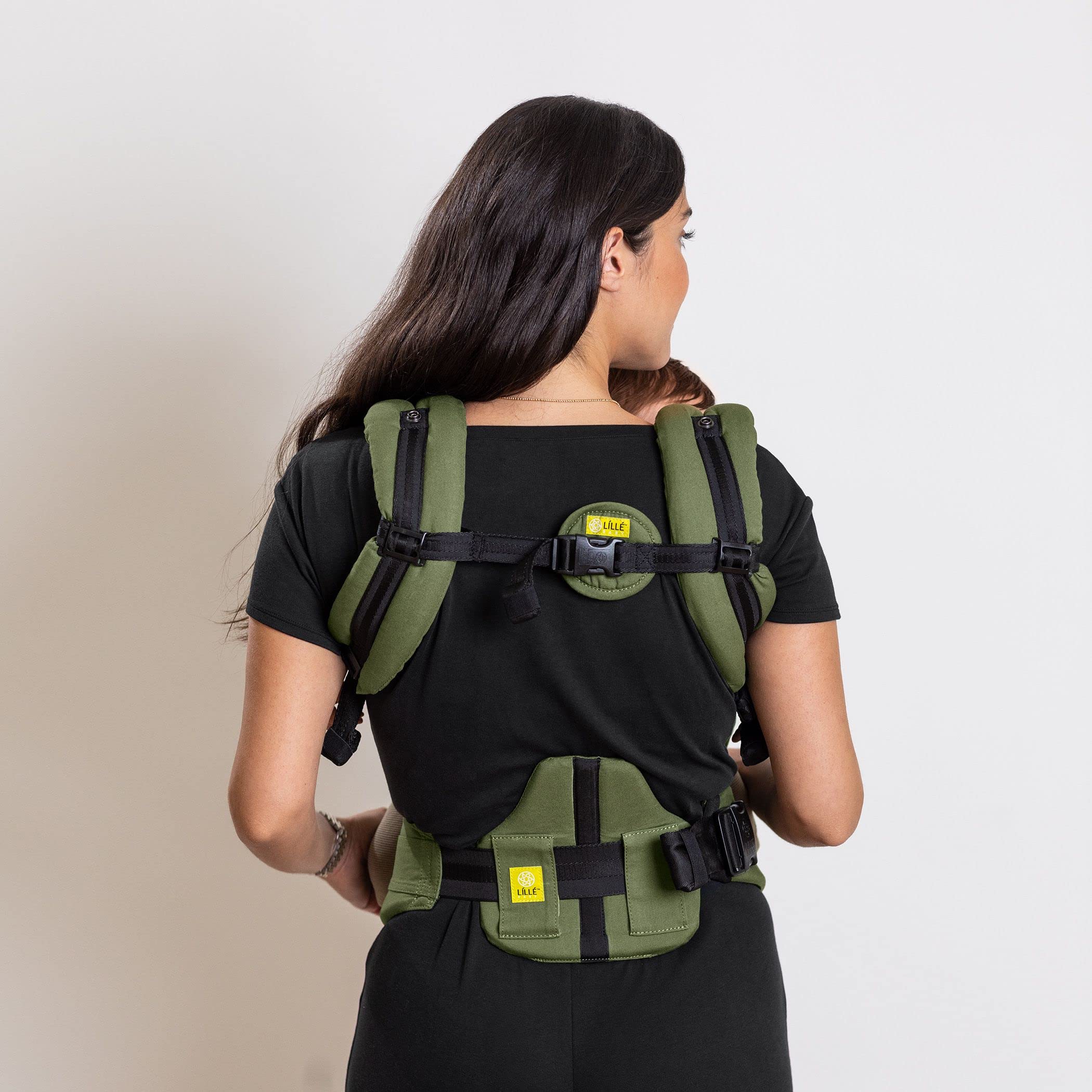 LÍLLÉbaby Complete All Seasons Ergonomic 6-in-1 Baby Carrier for Newborn to Toddler (7-45 lbs) - 360° Adjustable, Multi-Position, Inward & Outward Facing with Lumbar Support - Perfect for Hands-Free Parenting, Shopping & Outdoor Adventures (Succulent Green)