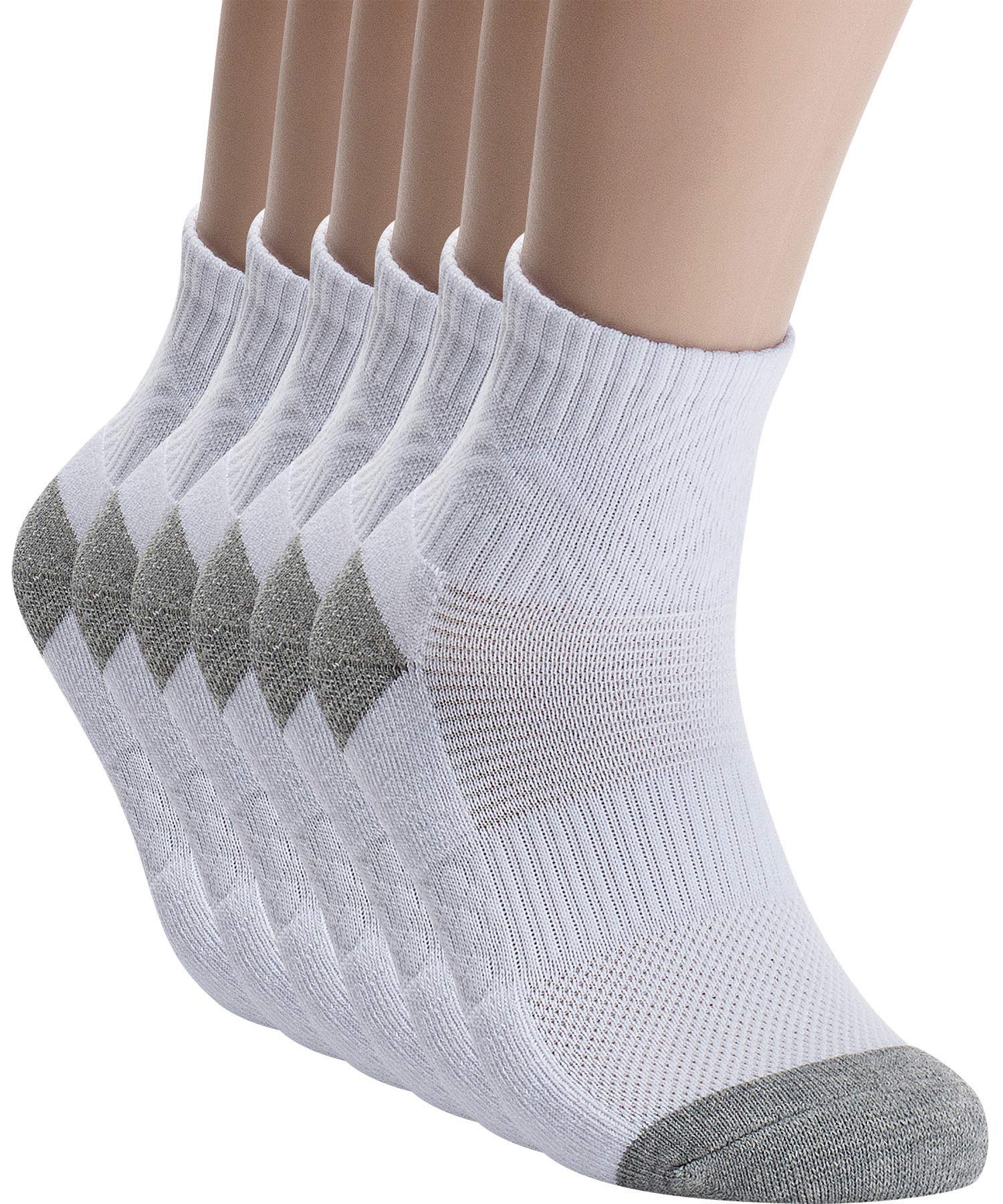 Breathable Cotton Mesh Hiking Socks - Quarter Ankle Compression for Mountain & Trail Running - No Logo Athletic Socks (Perfect for Outdoor Adventures, Hiking & Sports Activities)