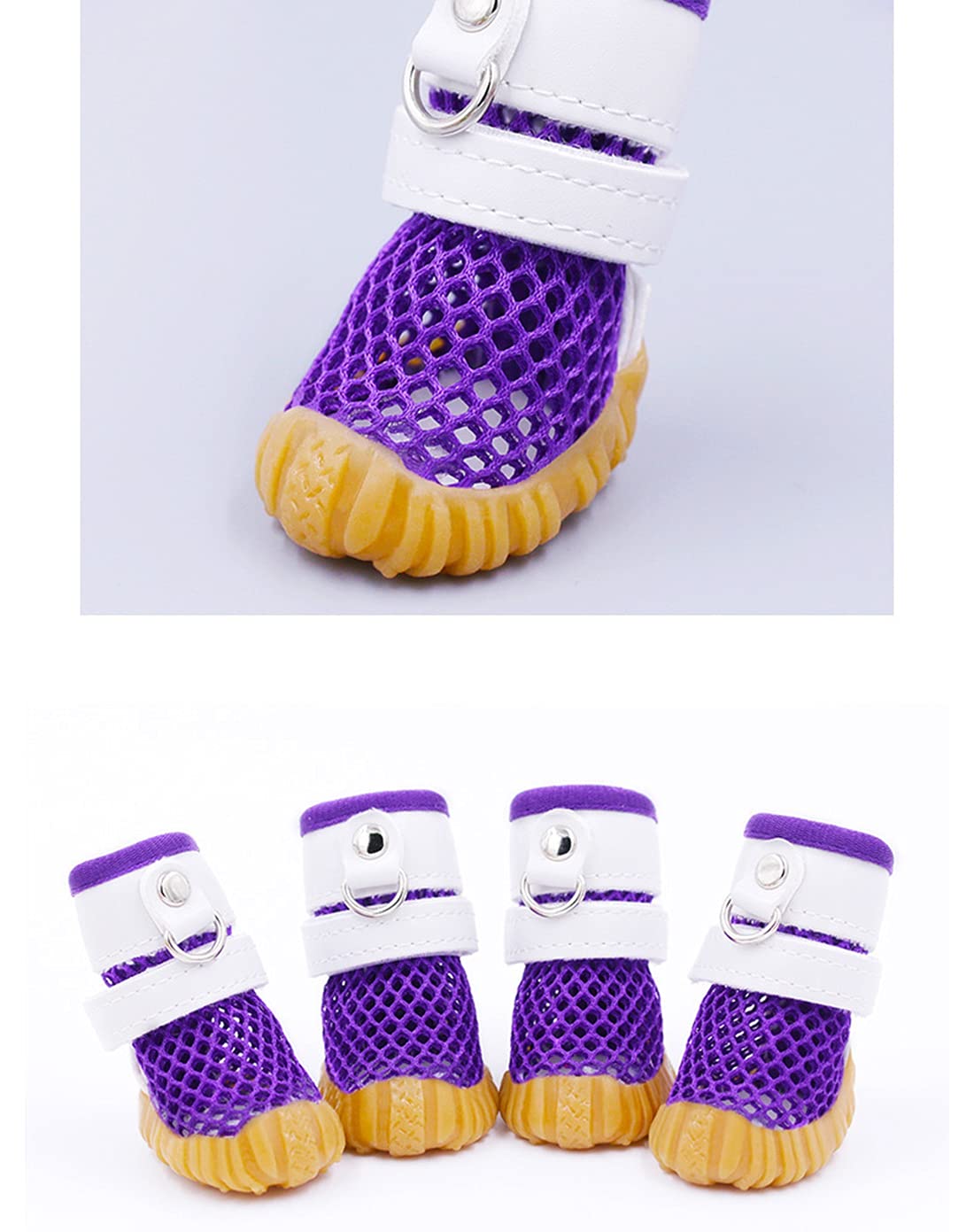 **Breathable Mesh Dog Boots - Non-Slip Paw Protector for Indoor & Outdoor Use - Summer & Spring Pet Shoes for Small & Large Dogs - Perfect for Hiking, Walking & Hot Pavement**