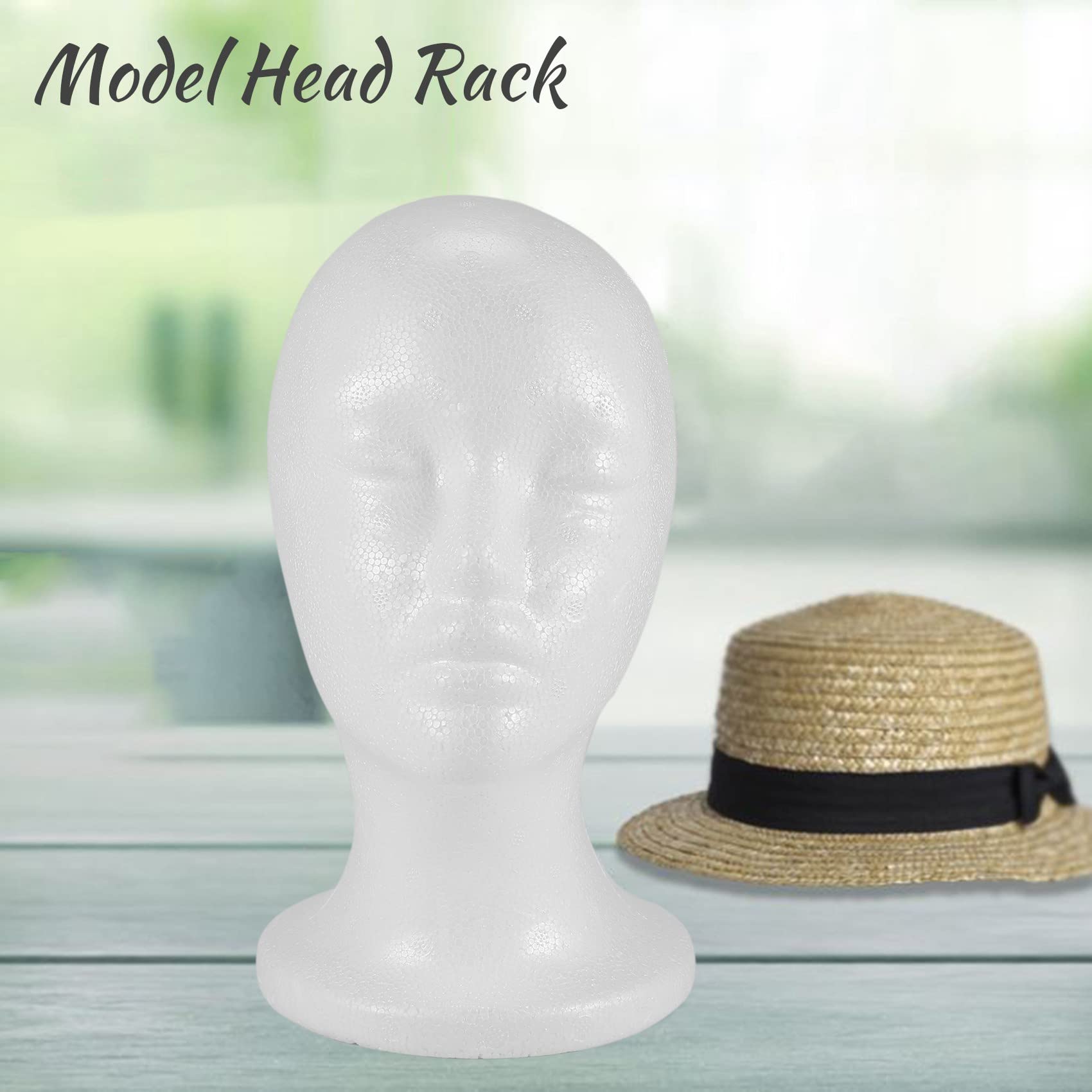 White Female Foam Mannequin Head for Hat & Wig Display - Perfect for Salon, Beauty Shop, and Home Hairstyling Practice