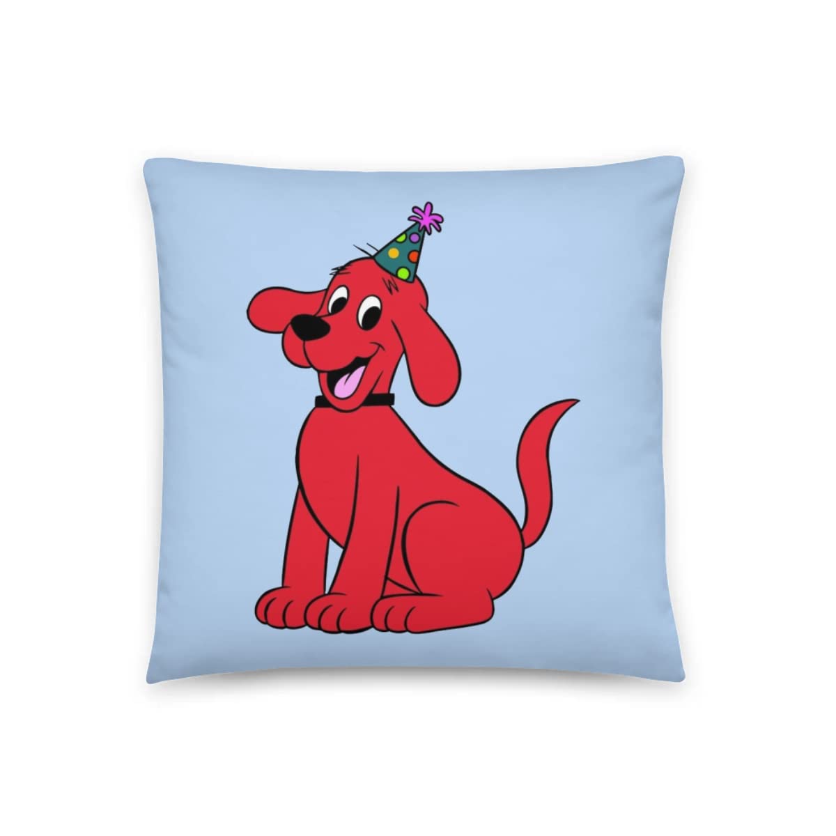 Decorative Clifford Dog Throw Pillows for Sofa & Bed - Red Outdoor Pet Covers with Hidden Zipper, Machine Washable - Perfect for Living Room, Bedroom Decor & Birthday Gifts