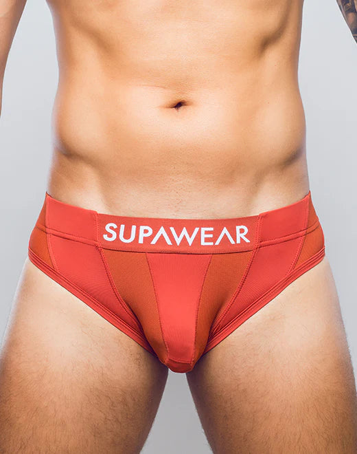 Supawear Vortex Brief - Ultra Soft Men's Underwear in Cranberry Red - Perfect for Gym, Workout & Everyday Comfort