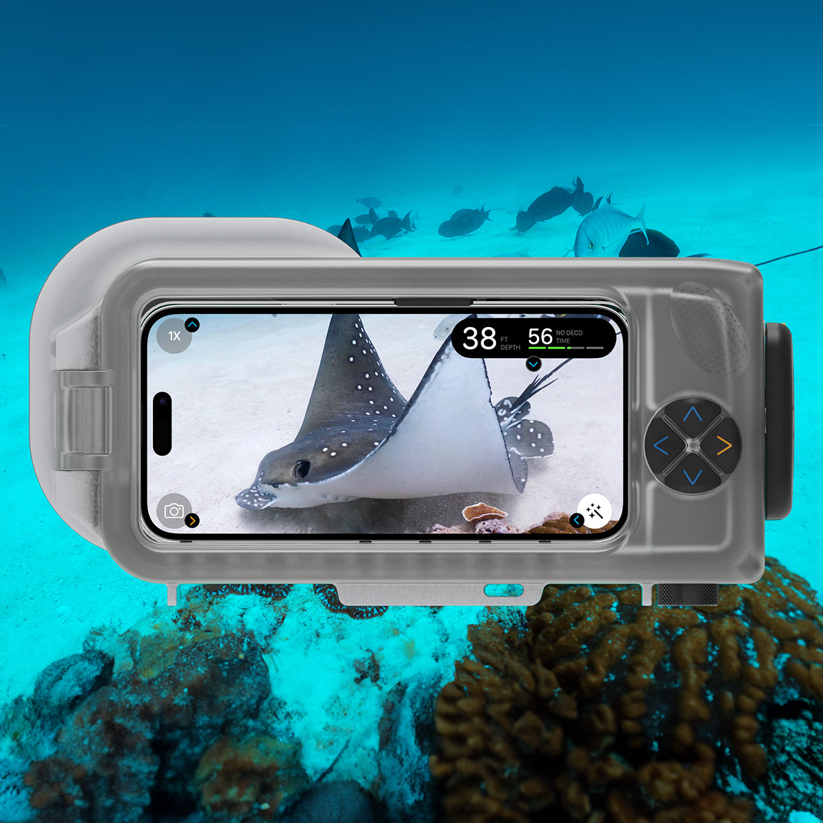 Oceanic+ Dive Housing - Waterproof Case for iPhone Underwater Photography | Perfect for Scuba Diving, Snorkeling & Beach Vacations