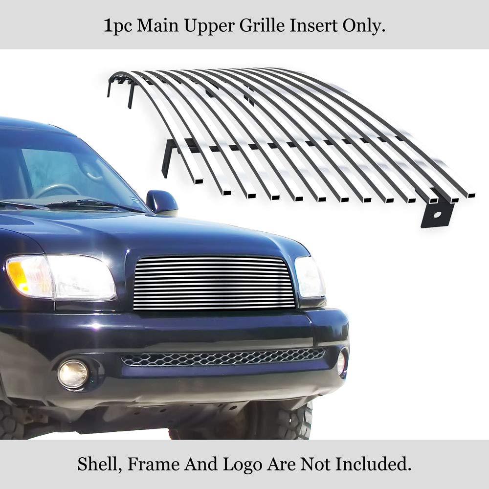 APS Compatible with Toyota Tundra 2003-2006 Main Upper Stainless Steel Chrome Billet Front Grill Grille Insert T85393A - Perfect for Off-Roading & Truck Customization