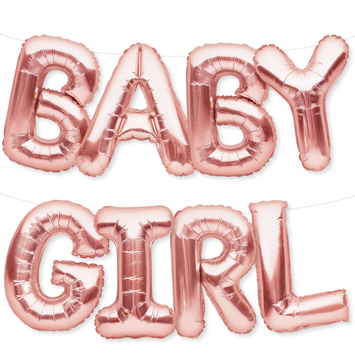 Rose Gold BABY GIRL Balloon Banner - Gender Reveal & Baby Shower Party Decorations - Perfect for Nursery Decor, Birthday Celebrations & Newborn Photography Backdrops