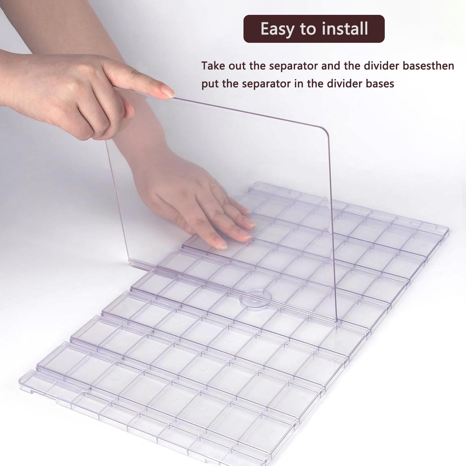 10-Pack Clear Plastic Purse Organizers - Adjustable Shelf Dividers for Handbags, Clothes & Books | Perfect for Closet, Bathroom, Bedroom & Kitchen Storage Solutions