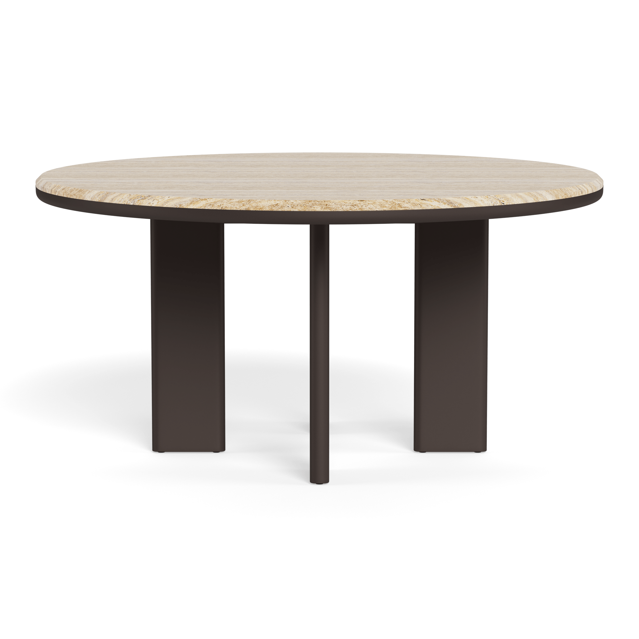 Palm Beach Aluminum Round Dining Table 60 Inch - Outdoor Patio, Garden, Poolside Dining Set for Backyard & Restaurant Use