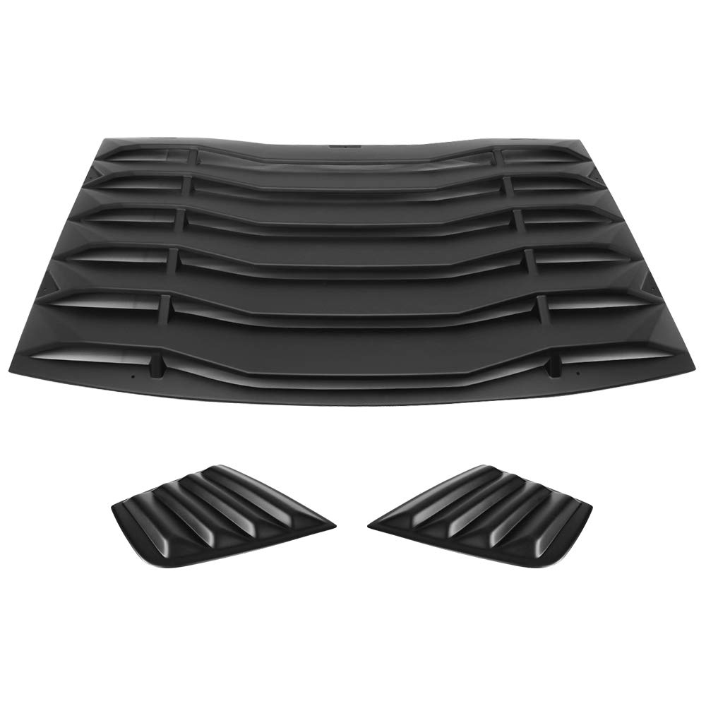 IKON MOTORSPORTS Dodge Charger Window Louvers 2011-2023 - V2 Style Rear & Side Quarter Scoop Louvers for Improved Aerodynamics & Style | Perfect for Car Enthusiasts & Street Racing