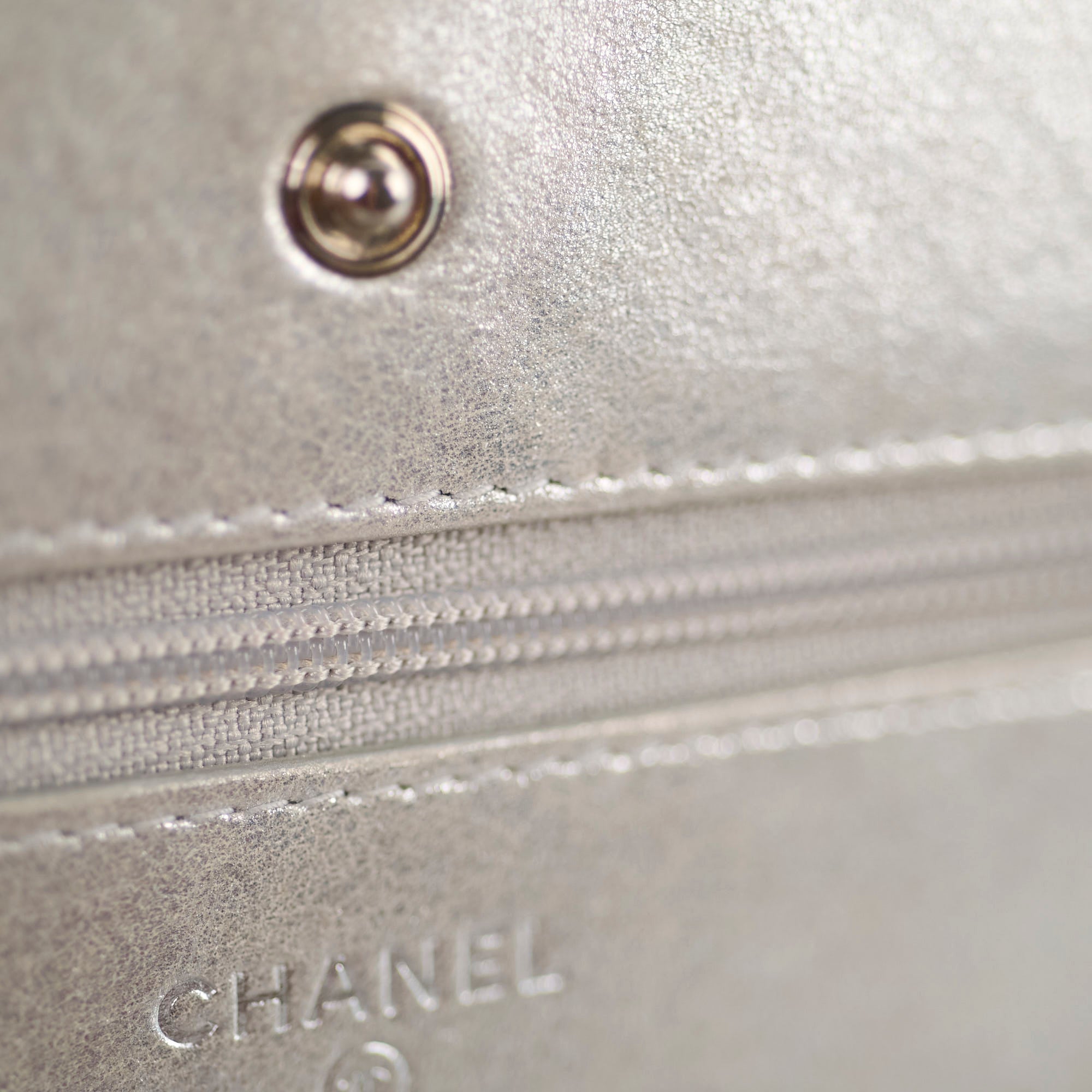 Chanel Metallic Chevron Wallet On Chain WOC Bag 22 Series - Luxury Crossbody Purse for Women, Perfect for Parties & Evening Events