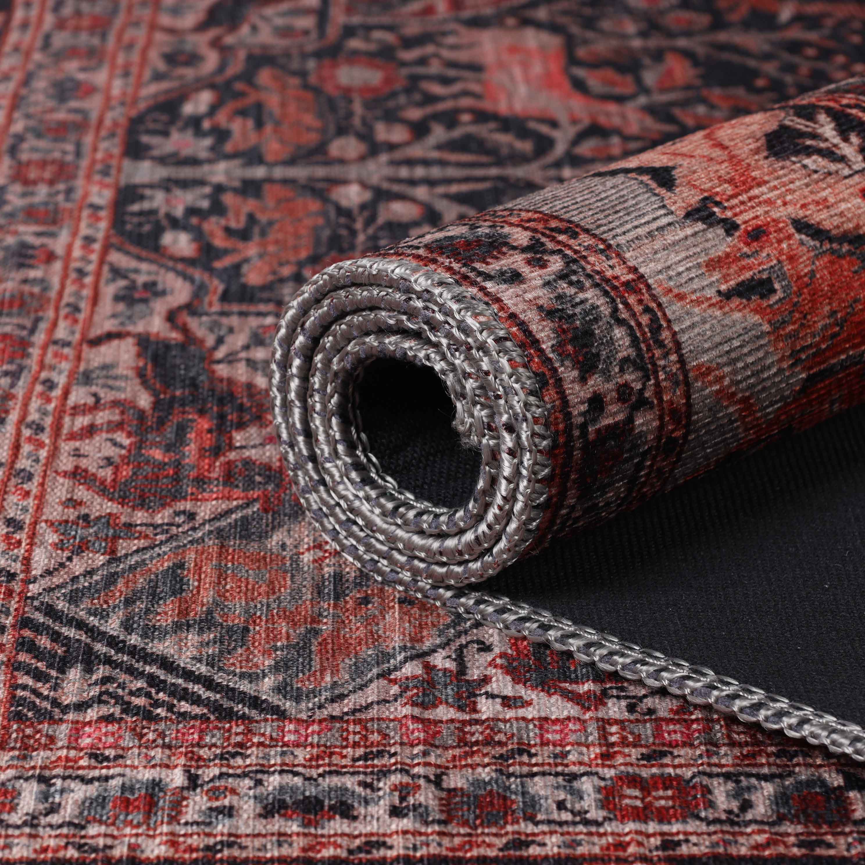 Bohemian Oriental Medallion Wildlife Indoor Area Rug or Runner - Non-Slip, Soft & Durable - Perfect for Living Room, Bedroom, or Hallway Decor