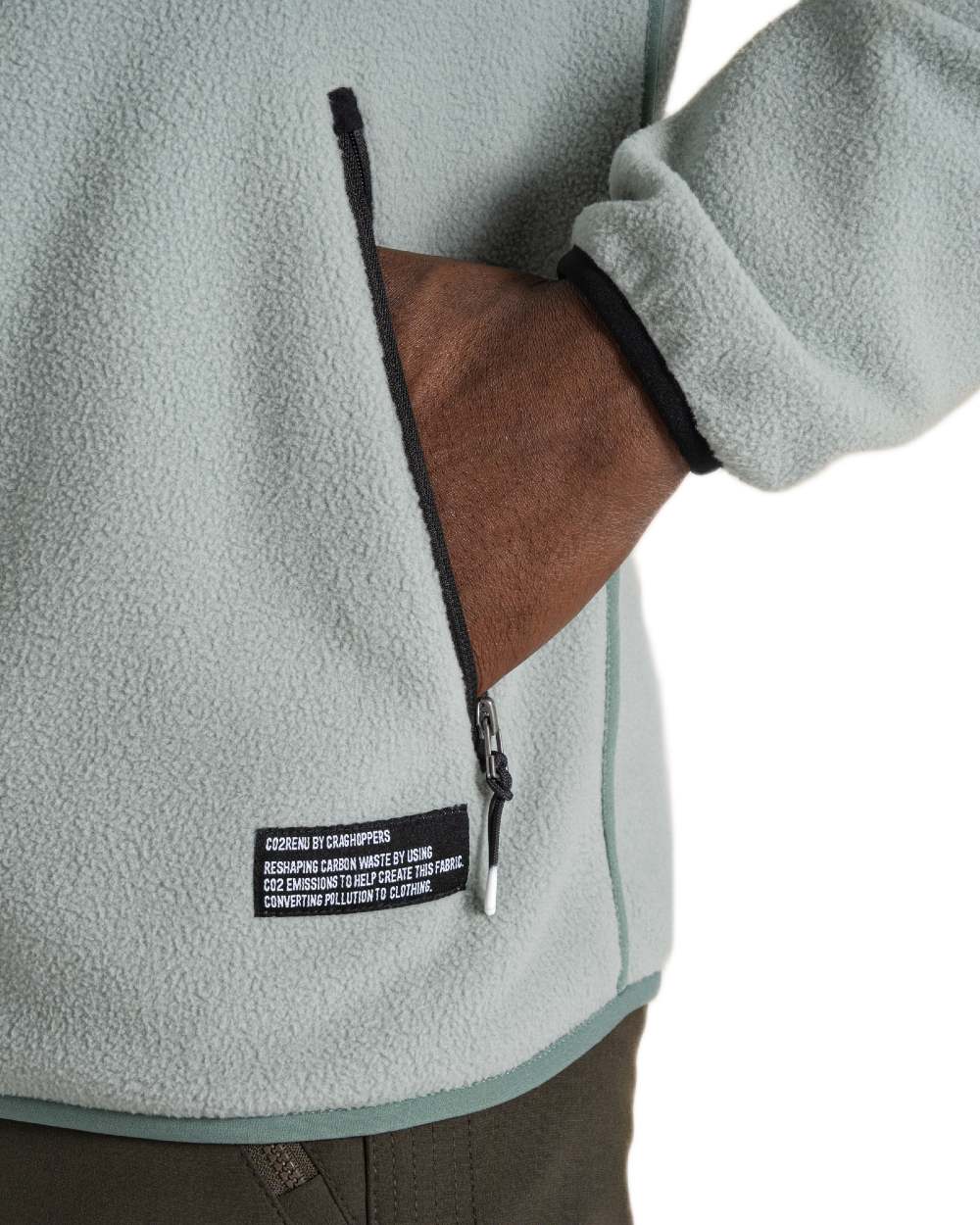 Craghoppers Men's CO2 Renu Full Zip Fleece Jacket - Lightweight Warm Outdoor Jacket for Hiking, Camping & Travel | Eco-Friendly Recycled Material