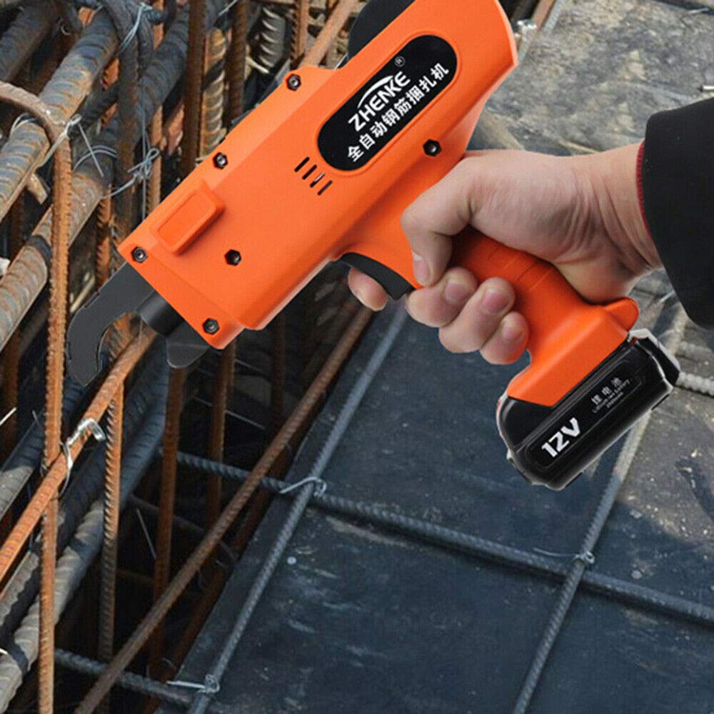 Handheld Automatic Rebar Tying Machine - Steel Bar Binding Tool for 8-34mm Rebar | Reinforcing Steel Strapping Tool Kit for Construction & DIY Projects