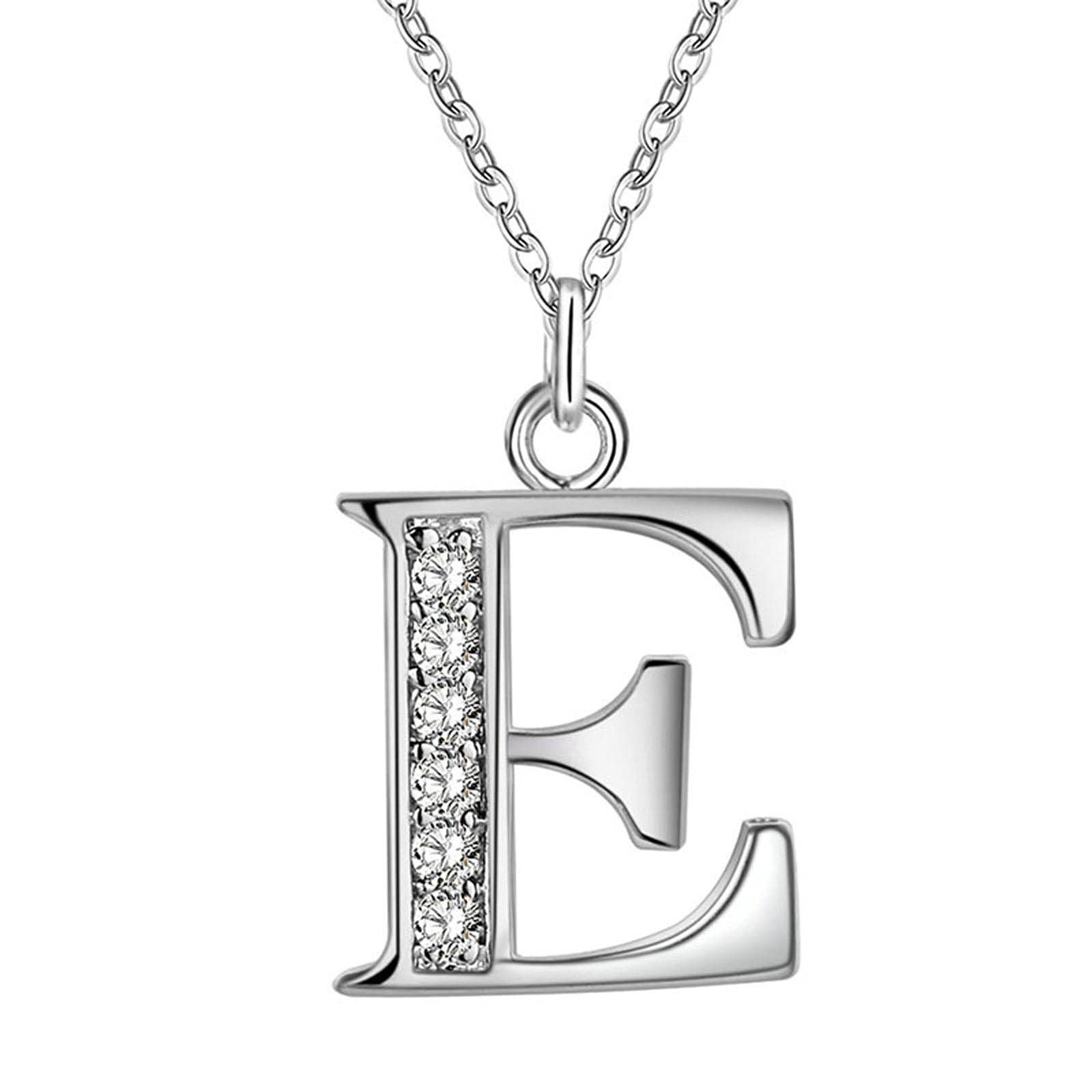Personalized Monogram Name Necklace - Custom Initial Necklace with 26 Letter Options, Diamond Accent Jewelry for Women, Perfect Gift for Girlfriend, Wife & Loved Ones | Ideal for Anniversaries, Valentine's Day & Special Occasions