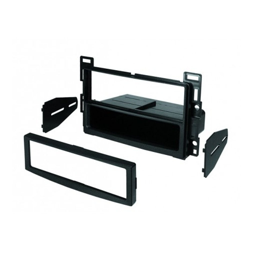 GMK350 Single DIN Car Stereo for 2004-2012 General Motors Vehicles | ISO Radio Installation Kit with Storage Pocket | Perfect for Chevy, GMC, Buick & Cadillac Models