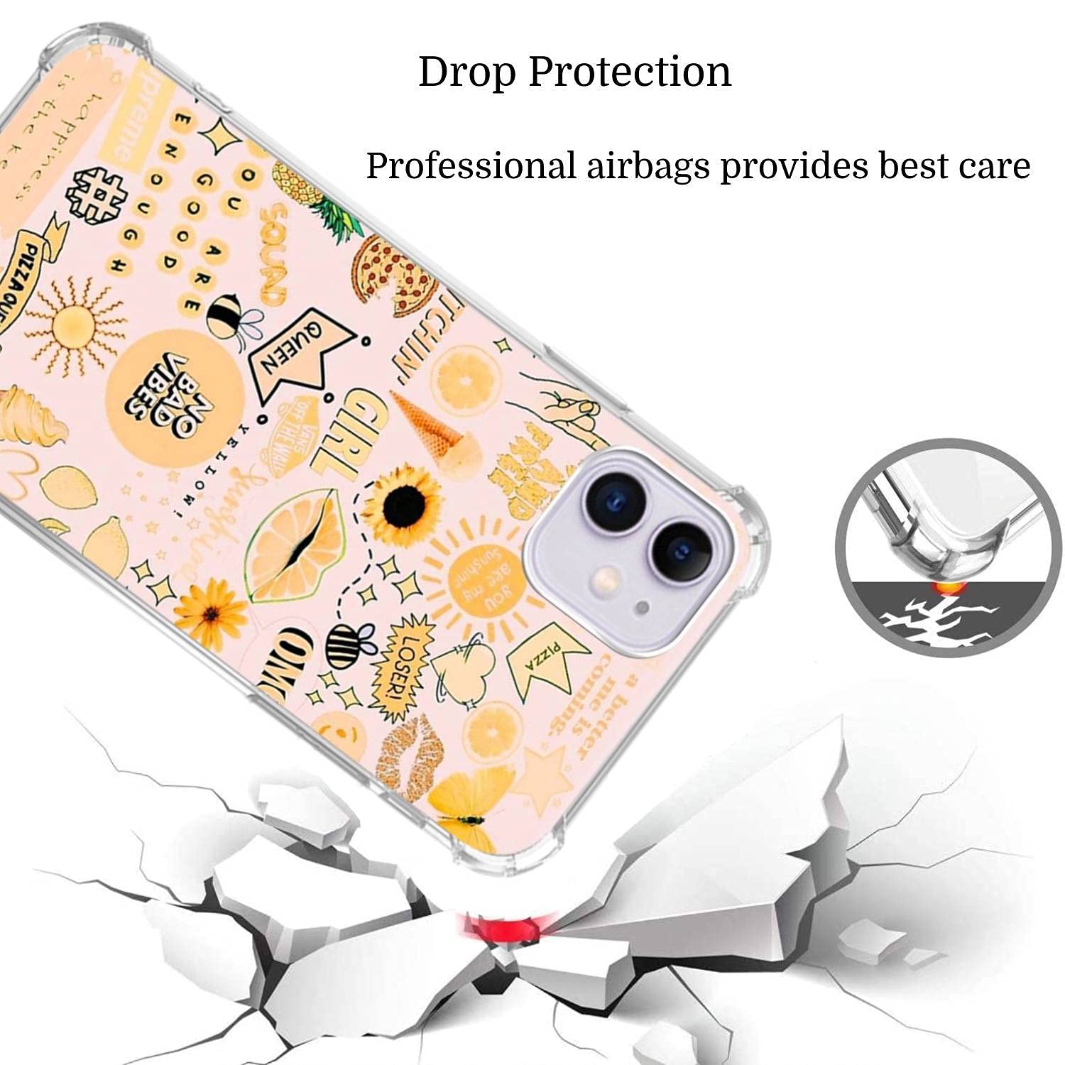 Trendy Motivational Aesthetic Collage iPhone 11 Pro Case for Women - Shockproof Soft TPU Protective Phone Cover with Inspirational Design - Perfect Gift for Girls, Friends & Coworkers (Ideal for Daily Use, Work, School & Travel)