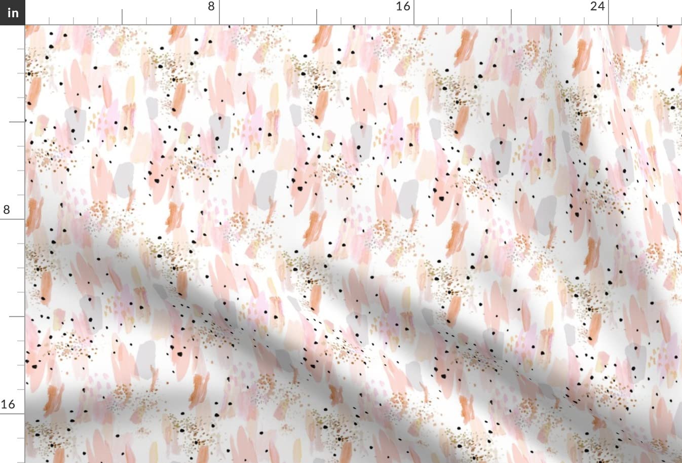 Abstract Paint Blush Pink Love Watercolor Pastel Valentines Printed Minky Fabric - Soft Fat Quarter for Sewing Baby Blankets, Quilt Backing & Plush Toys - Perfect for DIY Crafts, Nursery Decor & Valentine's Gifts