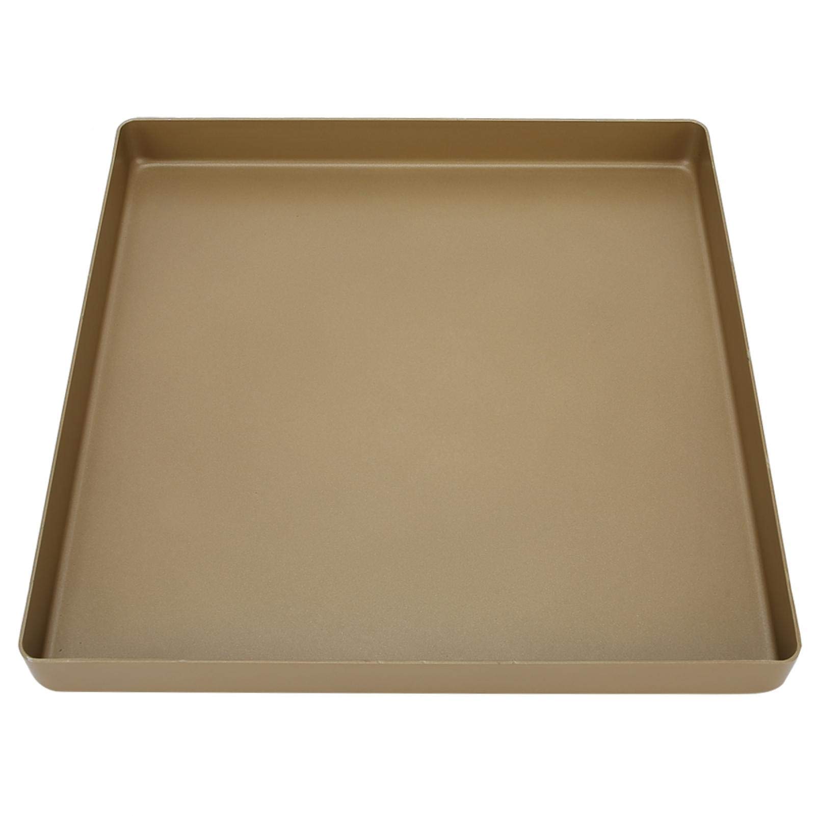 28x28x3cm Gold Aluminum Alloy Non-Stick Baking Tray - Rectangle Oven Pan for Bread, Pizza, Cookies - Perfect for Home Baking, Party Cooking & Restaurant Use