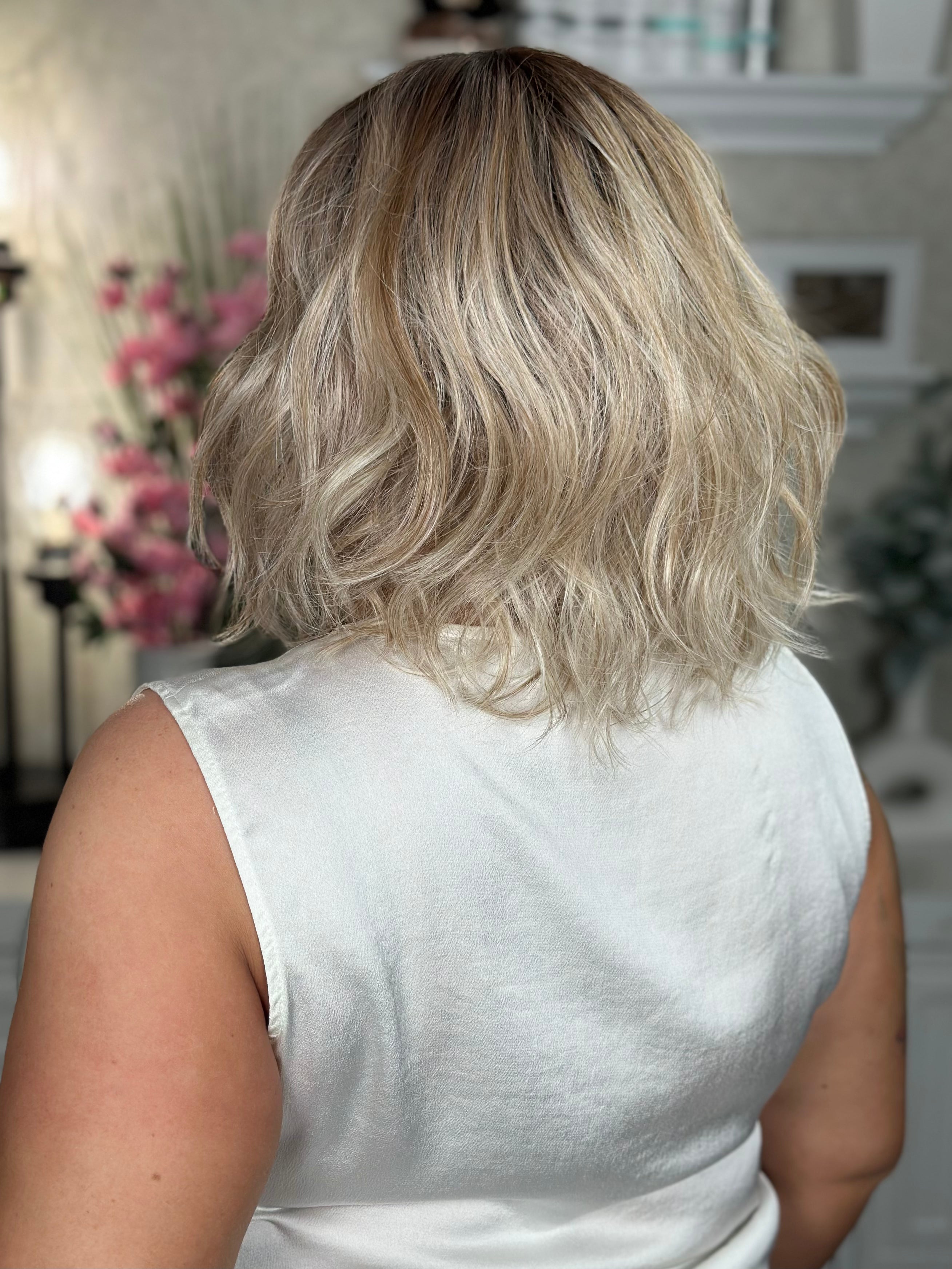 MOOD BOOSTER Sandy Blonde Hair Extensions - Clip-in Human Hair Extensions for Volume & Length (16-22 Inch) - Perfect for Parties, Weddings & Daily Styling