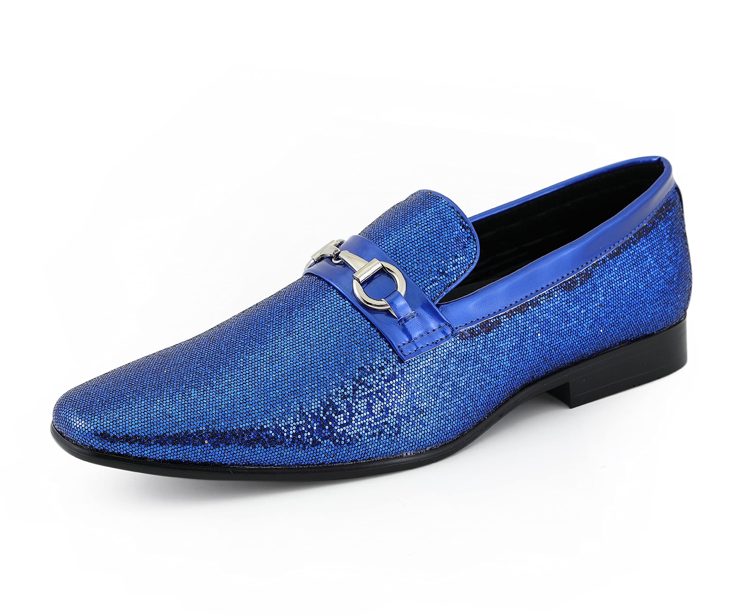 Amali Devy Men's Velvet Embellished Rhinestone Loafers - Formal Tuxedo Dress Shoes & Casual Slippers for Wedding, Party, Office & Everyday Wear