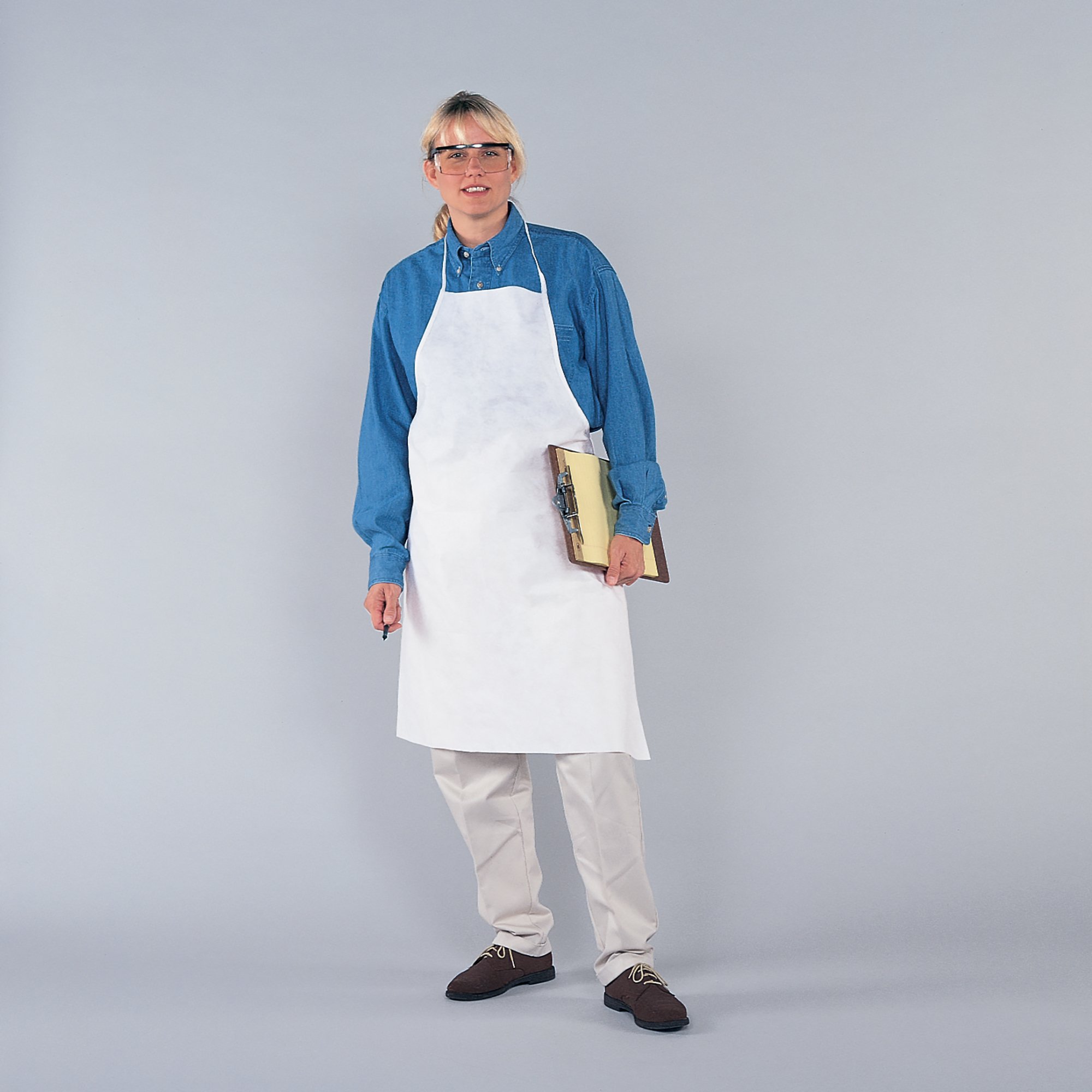 Kleenguard A20 Breathable Particle Protection Apron - Universal One Size, Tie Back, White (100/Case, 10 Bags of 10) - Ideal for Healthcare, Cleanrooms & Industrial Safety