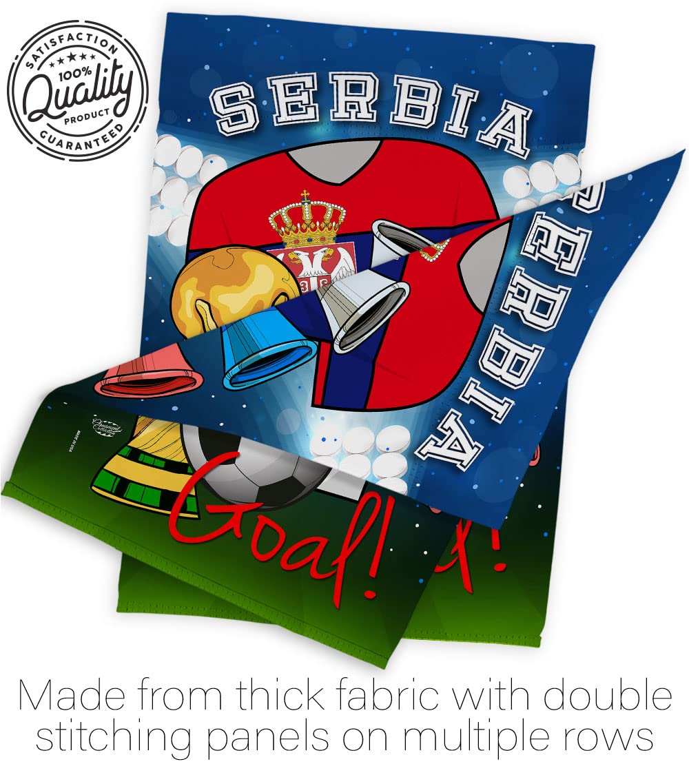 Serbia Flag - Outdoor & Indoor Banner for Soccer Fans - FIFA World Cup Decor