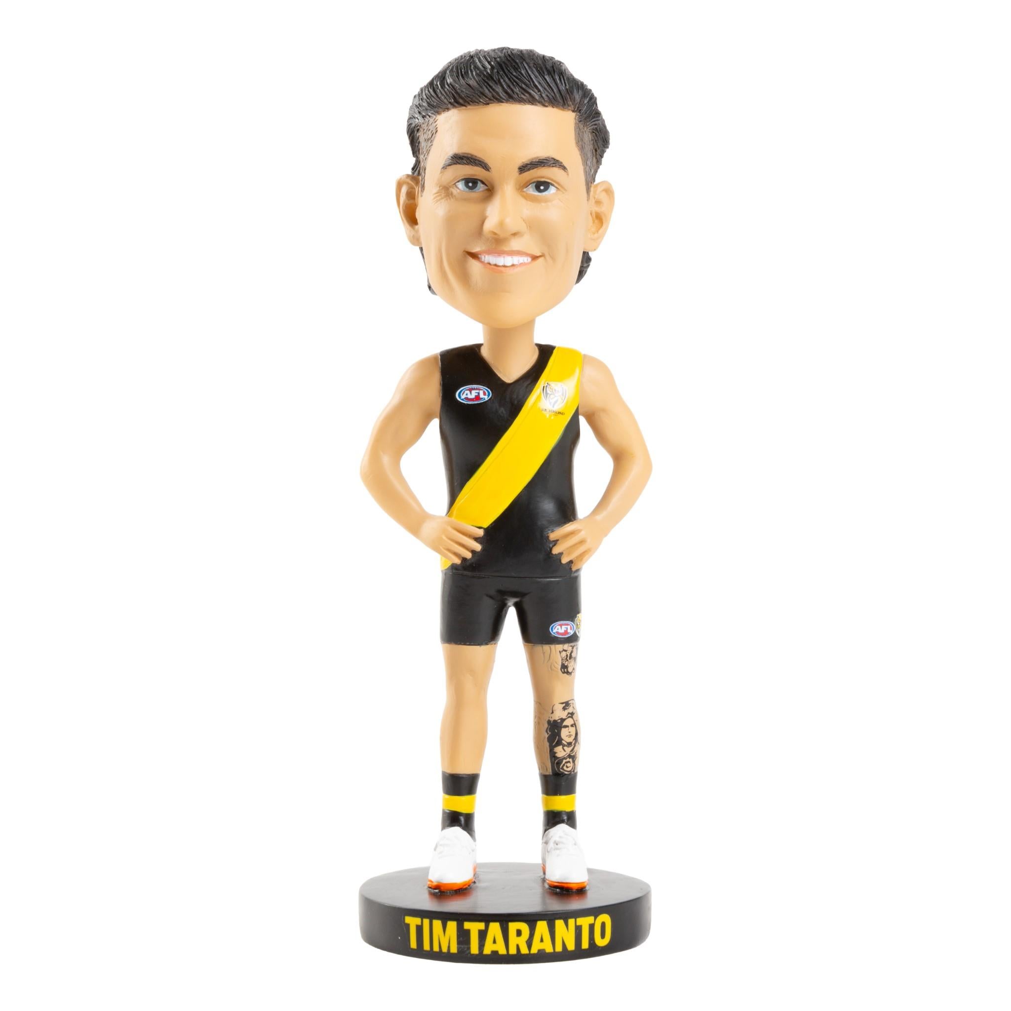 Richmond Tigers AFL Tim Taranto Bobblehead - Officially Licensed Collectible for Fans & Sports Memorabilia Enthusiasts | Perfect for Home Decor, Man Cave, or Gift for AFL Supporters