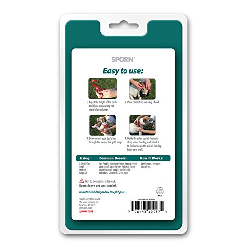 SPORN Comfort Dog Harness - Small, Red | Adjustable & Breathable Pet Vest for Walking, Training & Outdoor Adventures