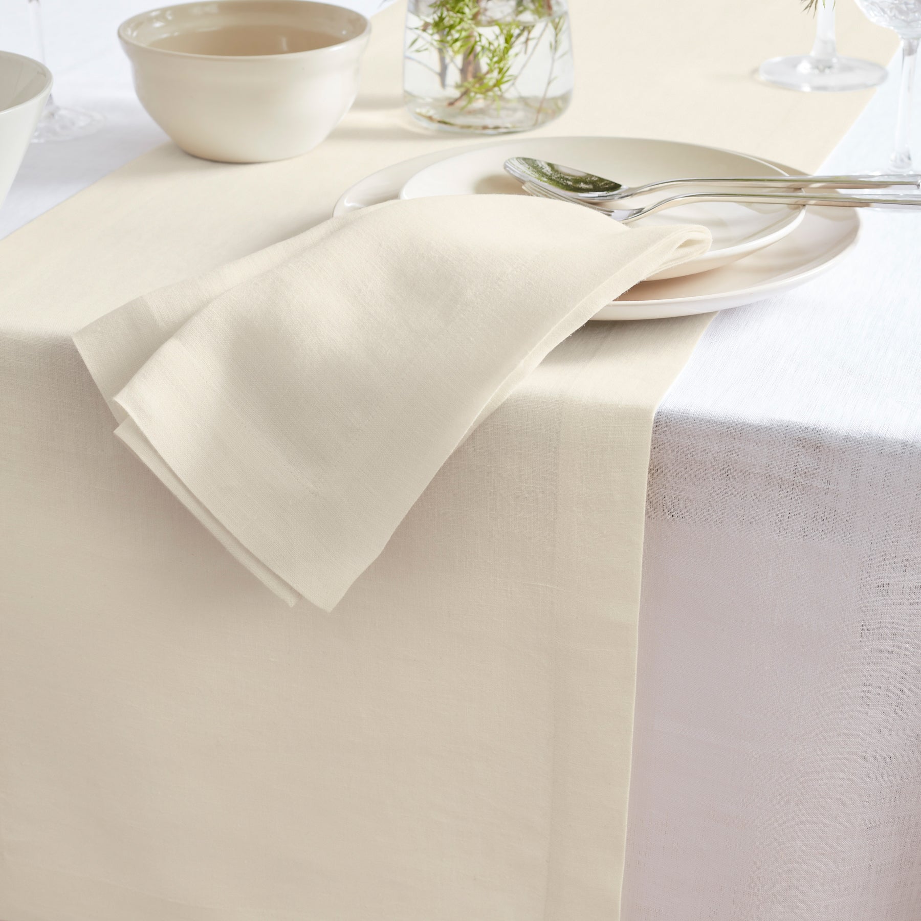 Premium Sonoma Linen Napkins Set of 4 - 100% Natural Cotton Dinner Napkins for Formal Dining, Wedding, and Holiday Table Settings