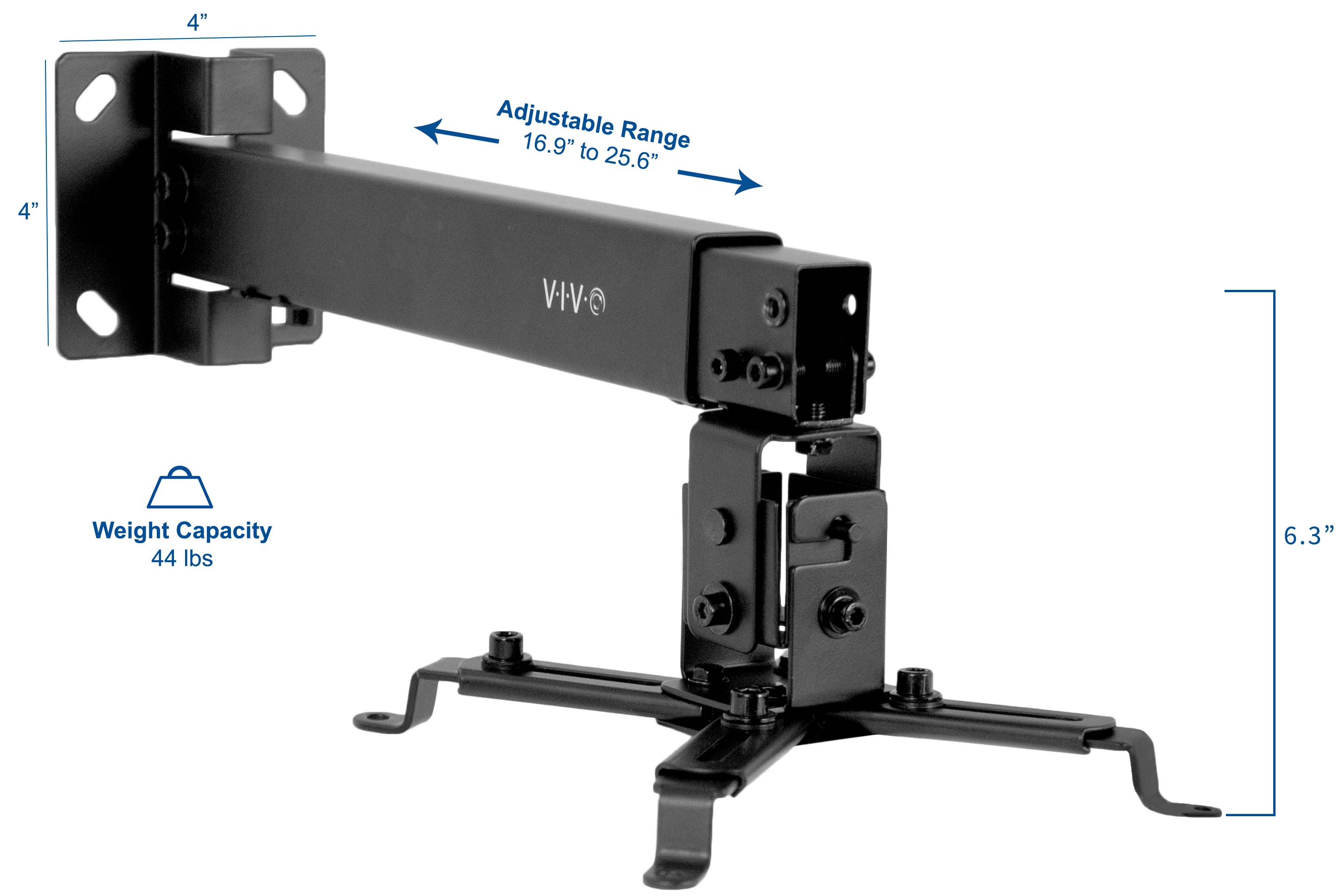 Adjustable Projector Ceiling and Wall Mount Bracket - Universal Fit for Home Theater, Classroom & Office Projectors - Easy Installation for Optimal Viewing Experience